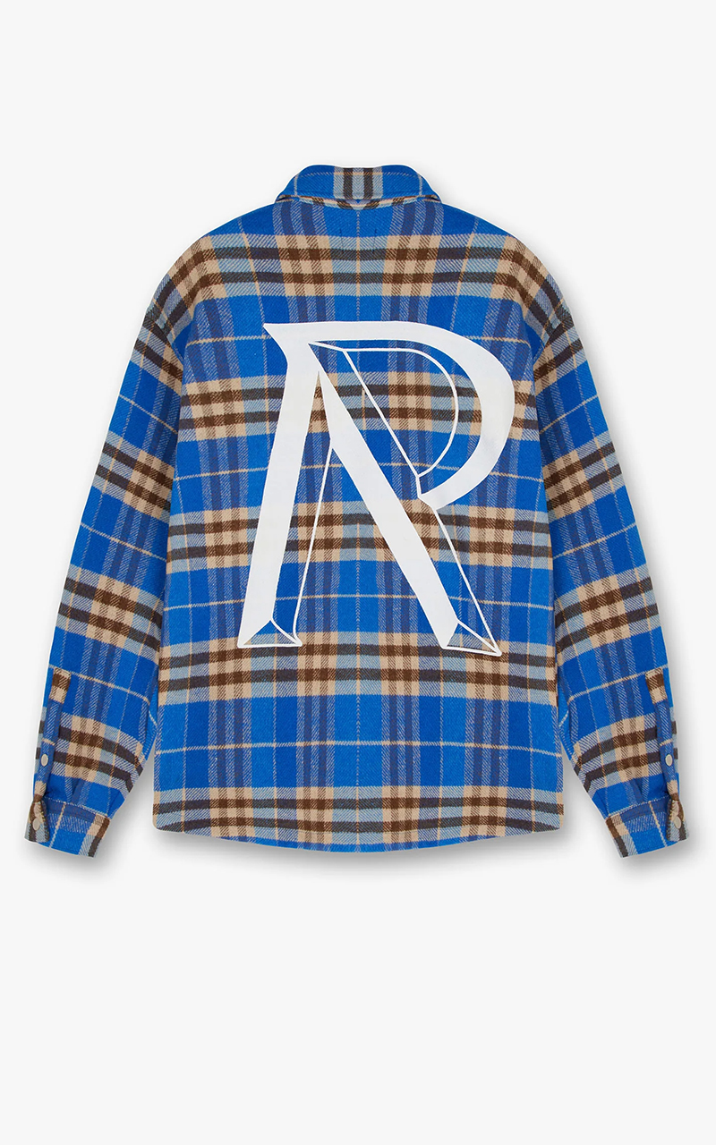 REPRESENT Initial Print Wool Blend Flannel Shirt REPRESENT Initial Print Wool Blend Flannel Shirt