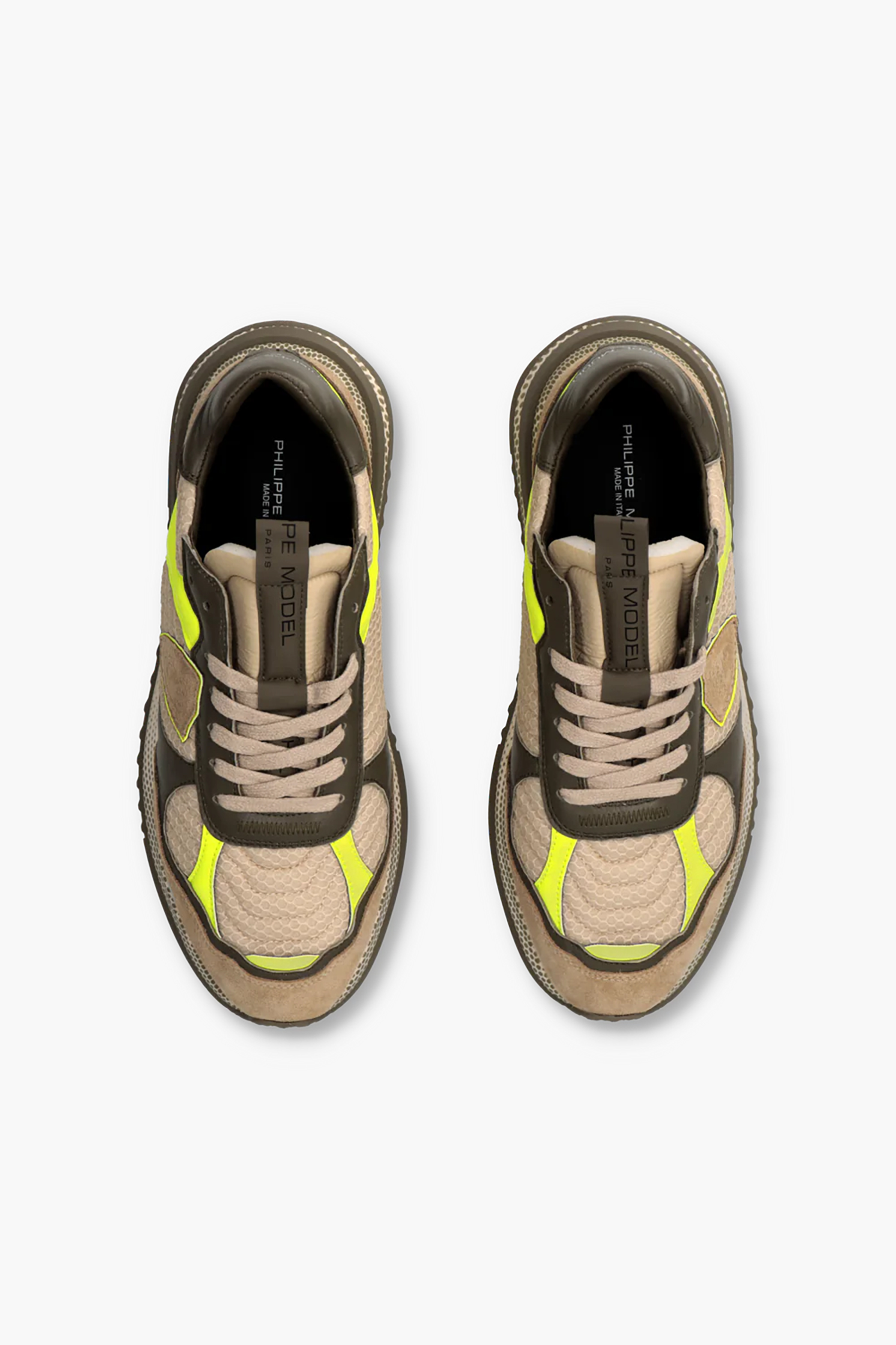 PHILIPPE MODEL Mesh & Leather Running Sneakers Olympique Low PHILIPPE MODEL Mesh & Leather Running Sneakers Olympique Low