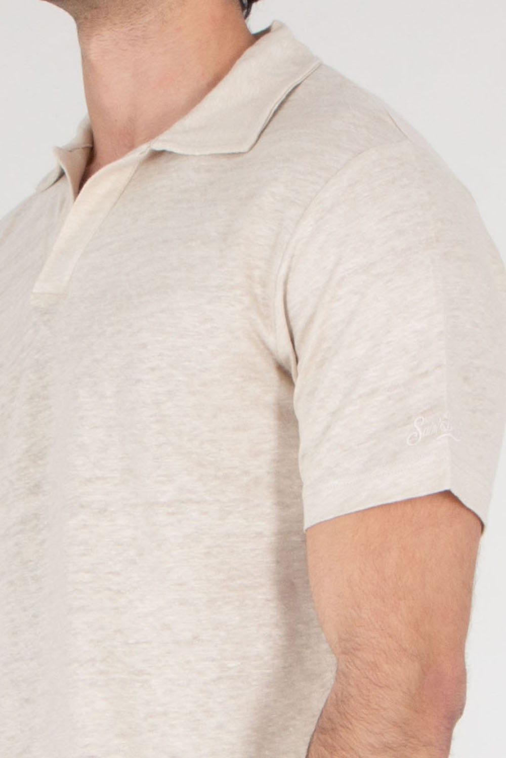 MC 2 SAINT BARTH Linen Jersey Polo Shirt Fraser