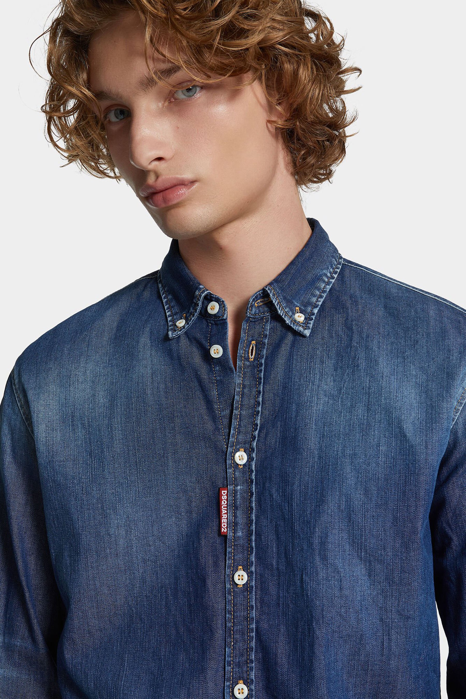 DSQUARED2 Cotton Stretch Denim Relax Dan Shirt