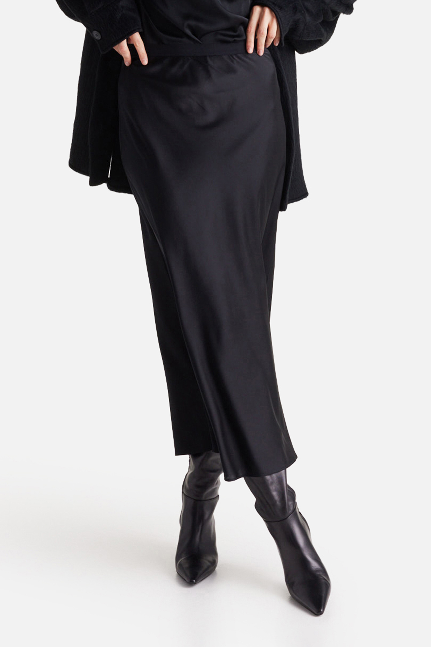IHEART Silk Satin Midi Skirt Ganelsha IHEART Silk Satin Midi Skirt Ganelsha