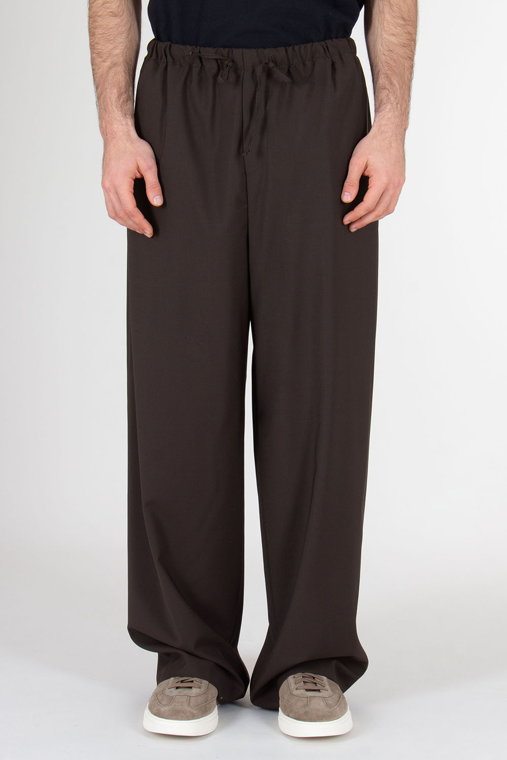 BECKHAM x BOSS Relaxed Fit Wide Leg Trousers 