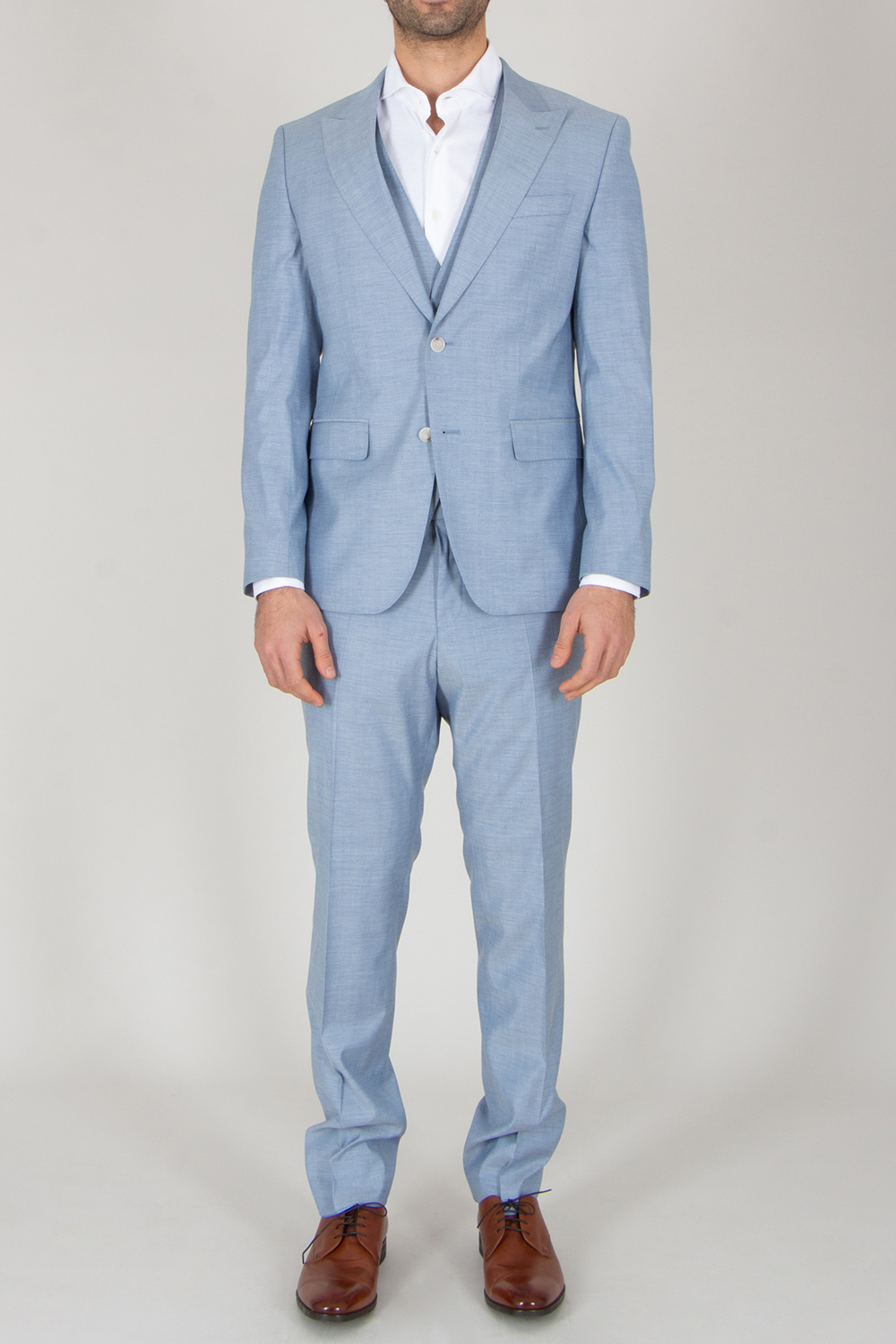 BOSS Slim Fit Virgin Wool Stretch Blend Suit H-Huge