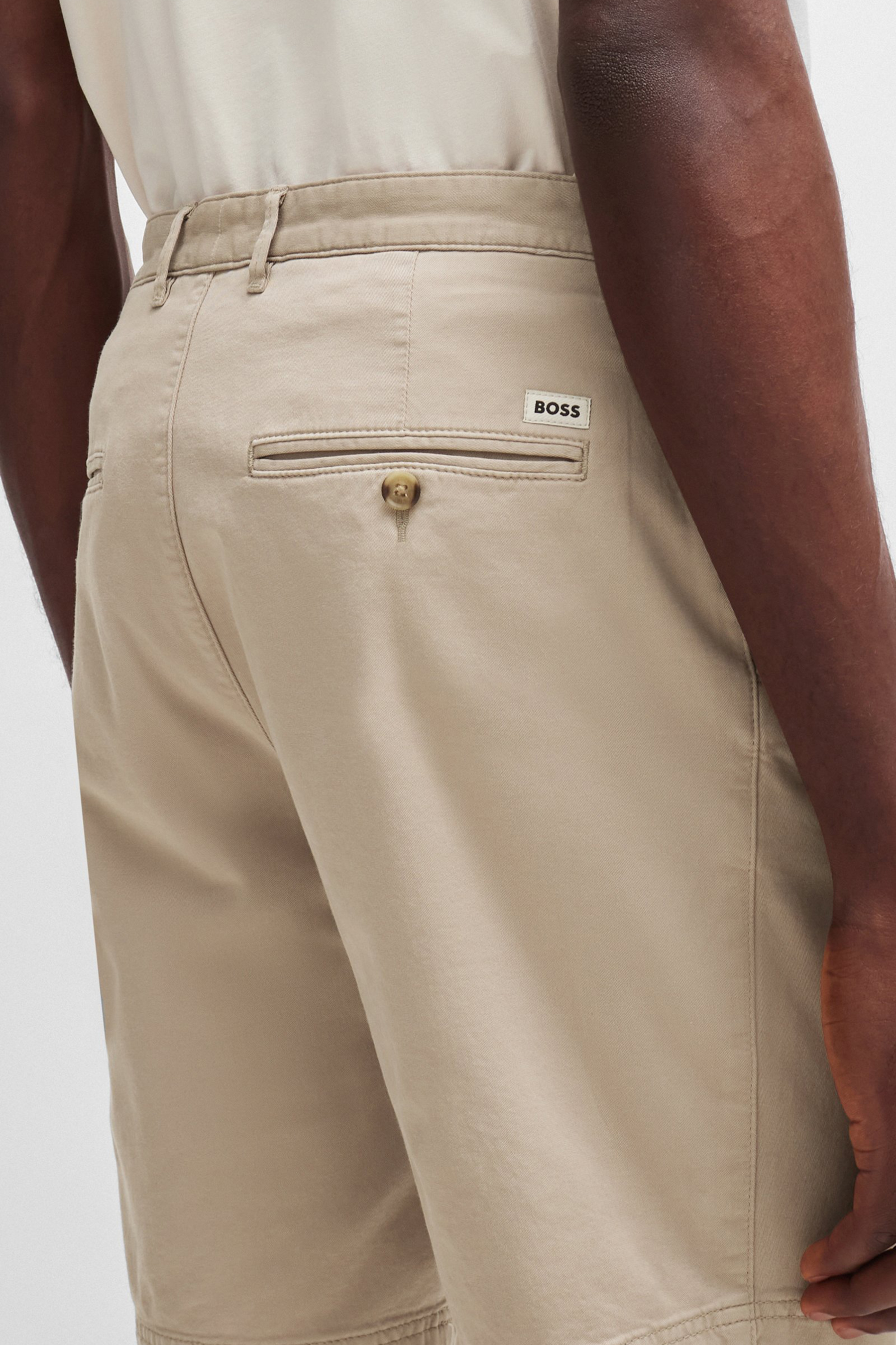 BOSS Slim Fit Cotton Stretch Gabardine Shorts Slice BOSS Slim Fit Cotton Stretch Gabardine Shorts Slice