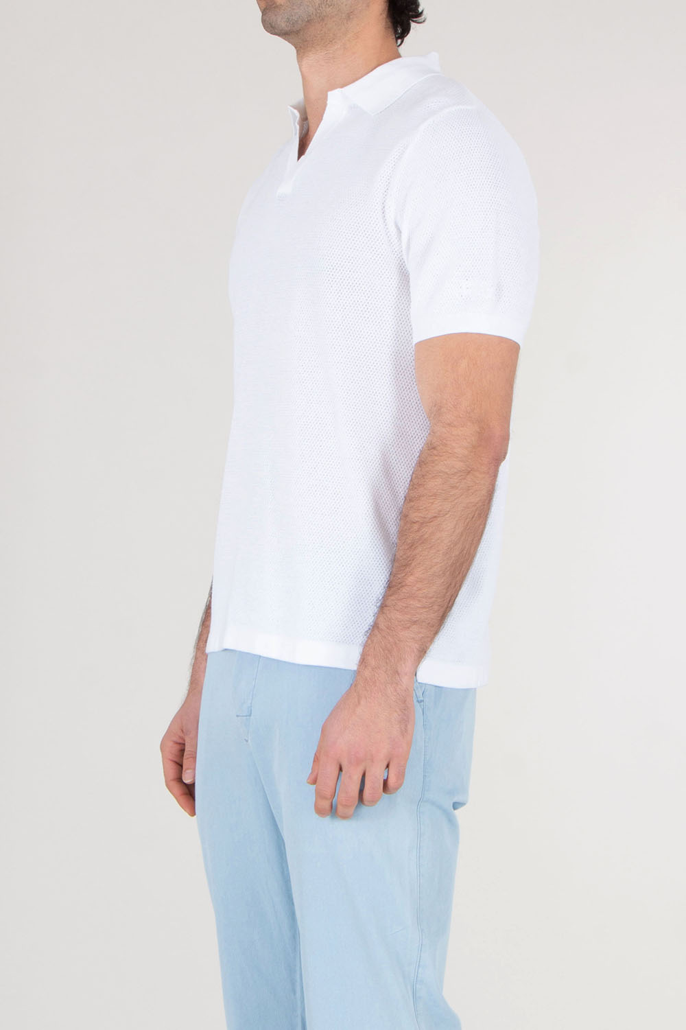 MC 2 SAINT BARTH Knitted Mesh Cotton Polo Sloan