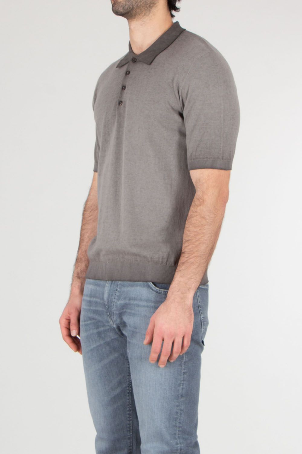 AROVESCIO Regular Fit Cotton Knit Polo