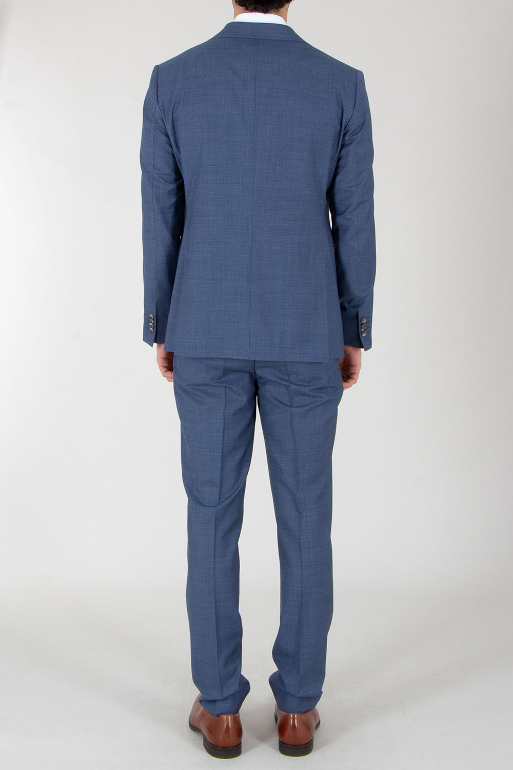 DRESSLER Regular Fit Natural Bi-Stretch Virgin Wool Suit Sean