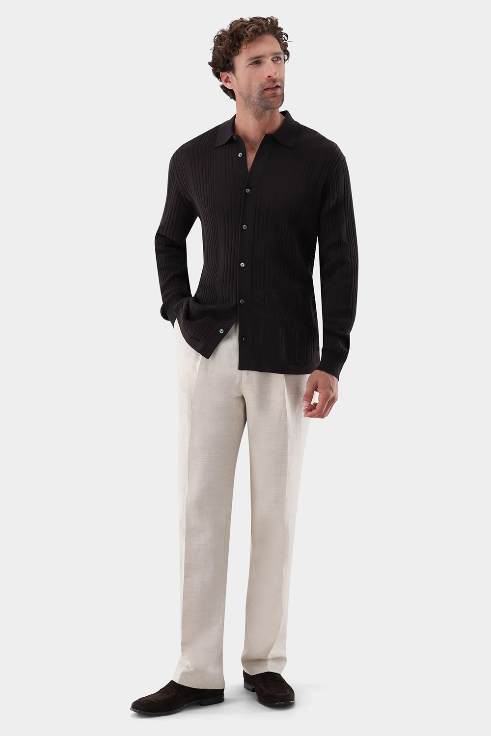 Hemd, Langarm, Hosen, Mann, Person