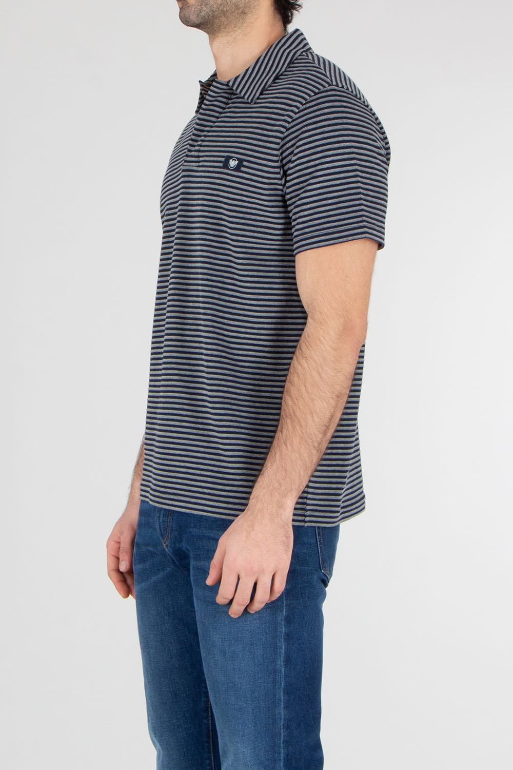 EMPORIO ARMANI Regular Fit Striped Cotton Polo Shirt
