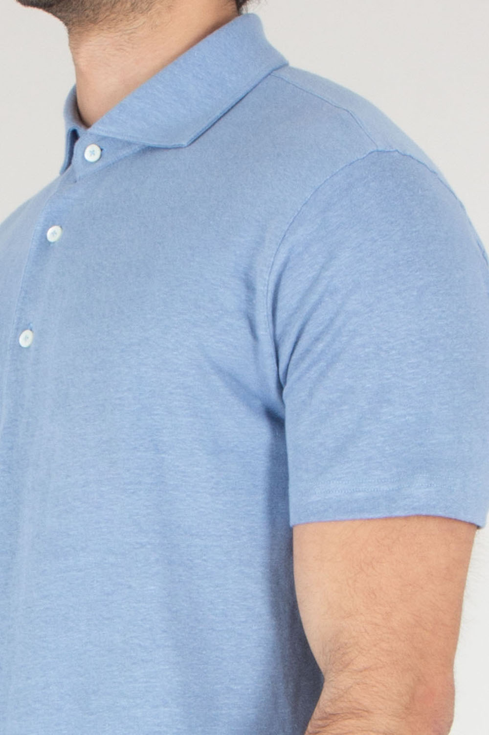 STEFAN BRANDT Regular Fit Linen Stretch Jersey Polo Shirt Laurin
