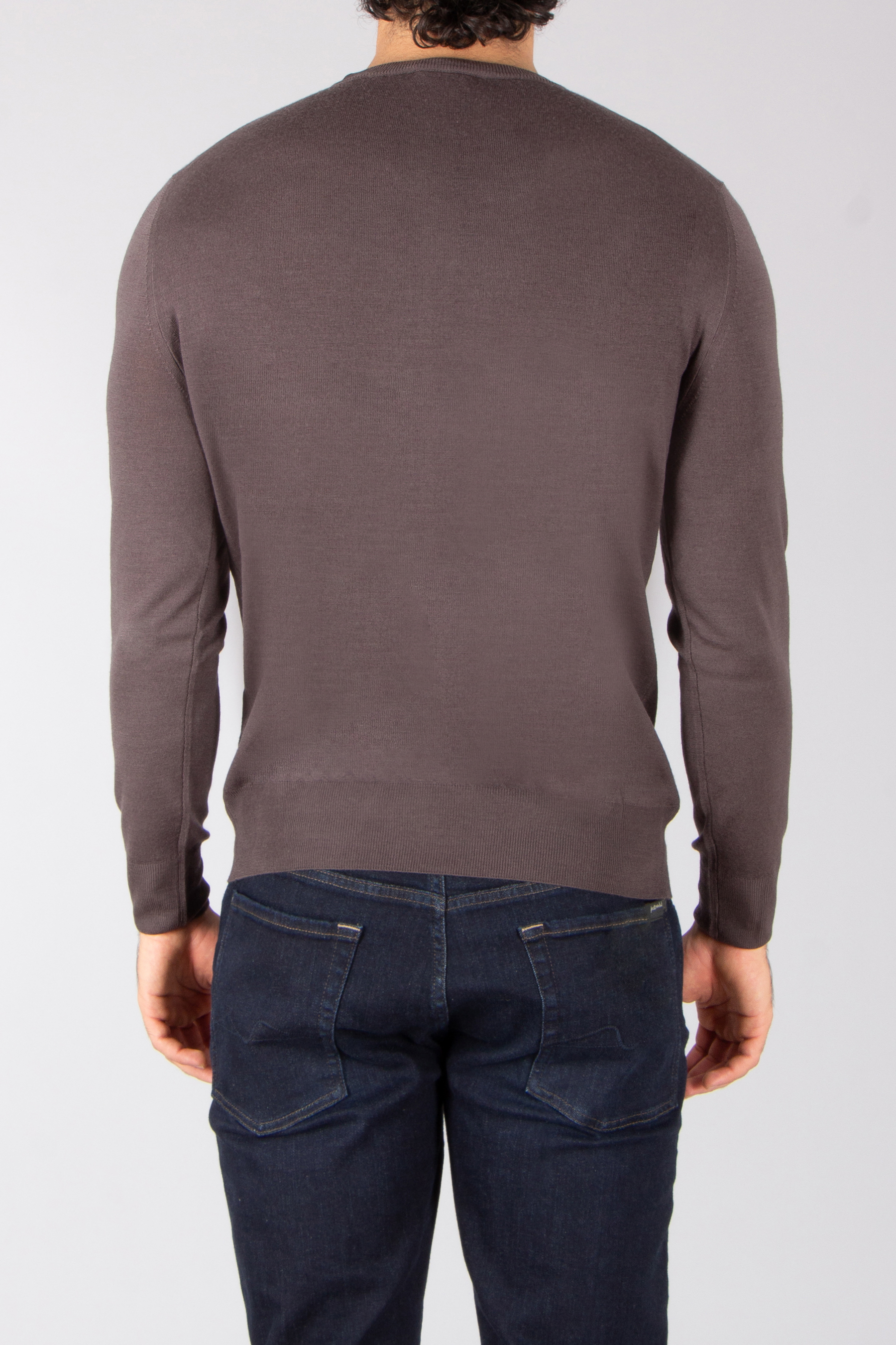 CANALI Regular Fit Travel Wool Crew Neck Sweater Langarm, Ärmel, Strickwaren, Pullover, Hosen