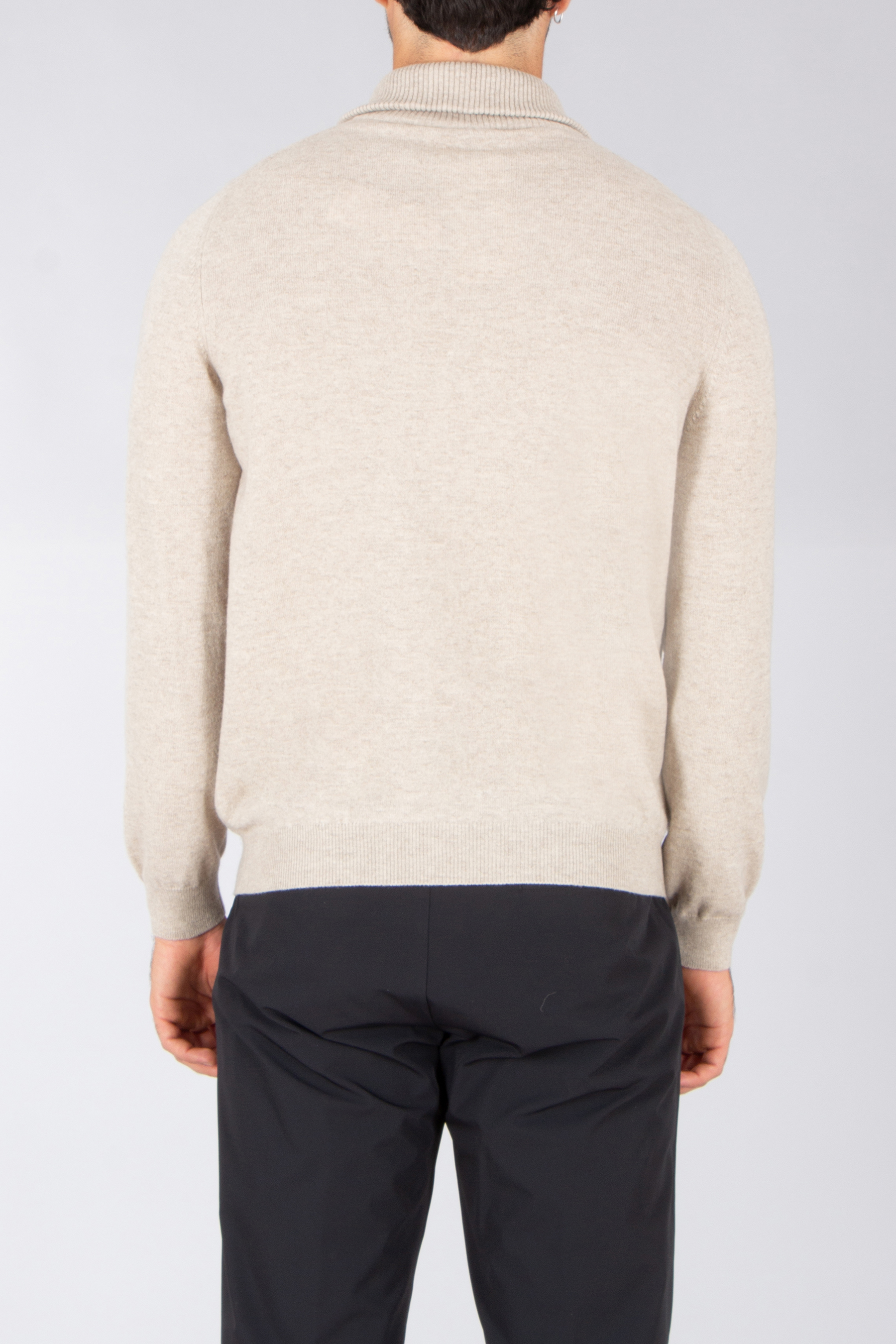 AIDA BARNI Regular Fit Cashmere Zip Neck Sweater Bekleidung, Strickwaren, Pullover, Sweatshirt, Langarm