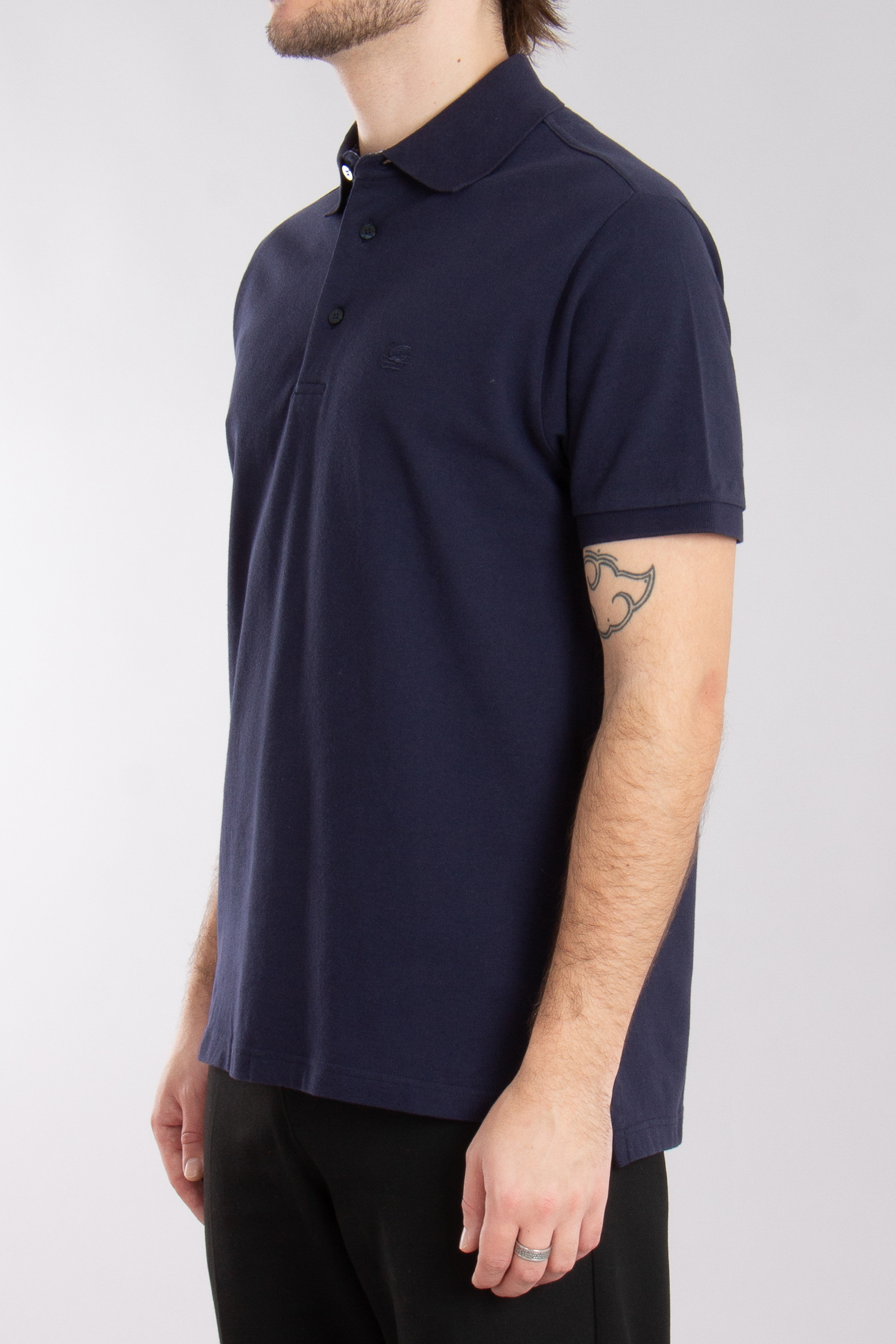 ETRO Regular Fit Embroidered Cotton Piqué Polo Shirt ETRO Regular Fit Embroidered Cotton Piqué Polo Shirt