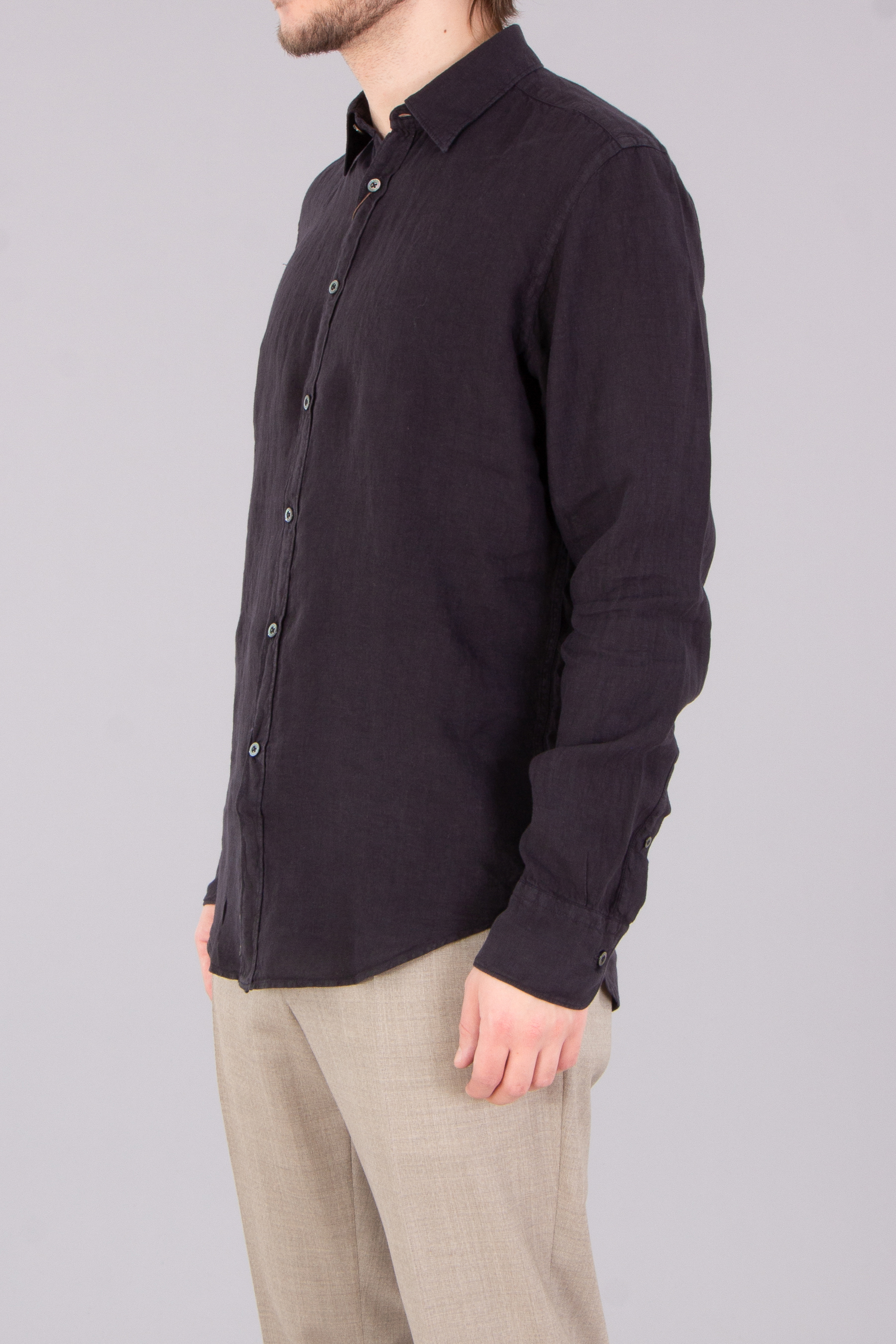 CANALI Regular Fit Linen Shirt CANALI Regular Fit Linen Shirt
