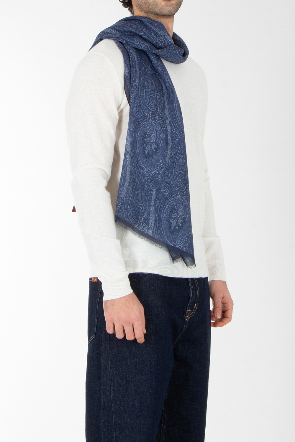 Halstuch, Jeans, Mantel, Mann, Person