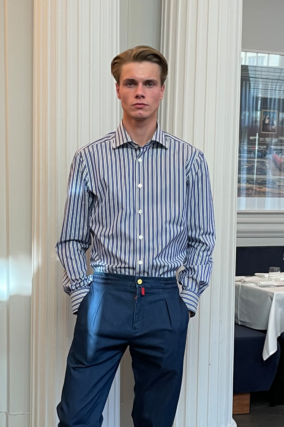 KITON Striped Cotton Shirt