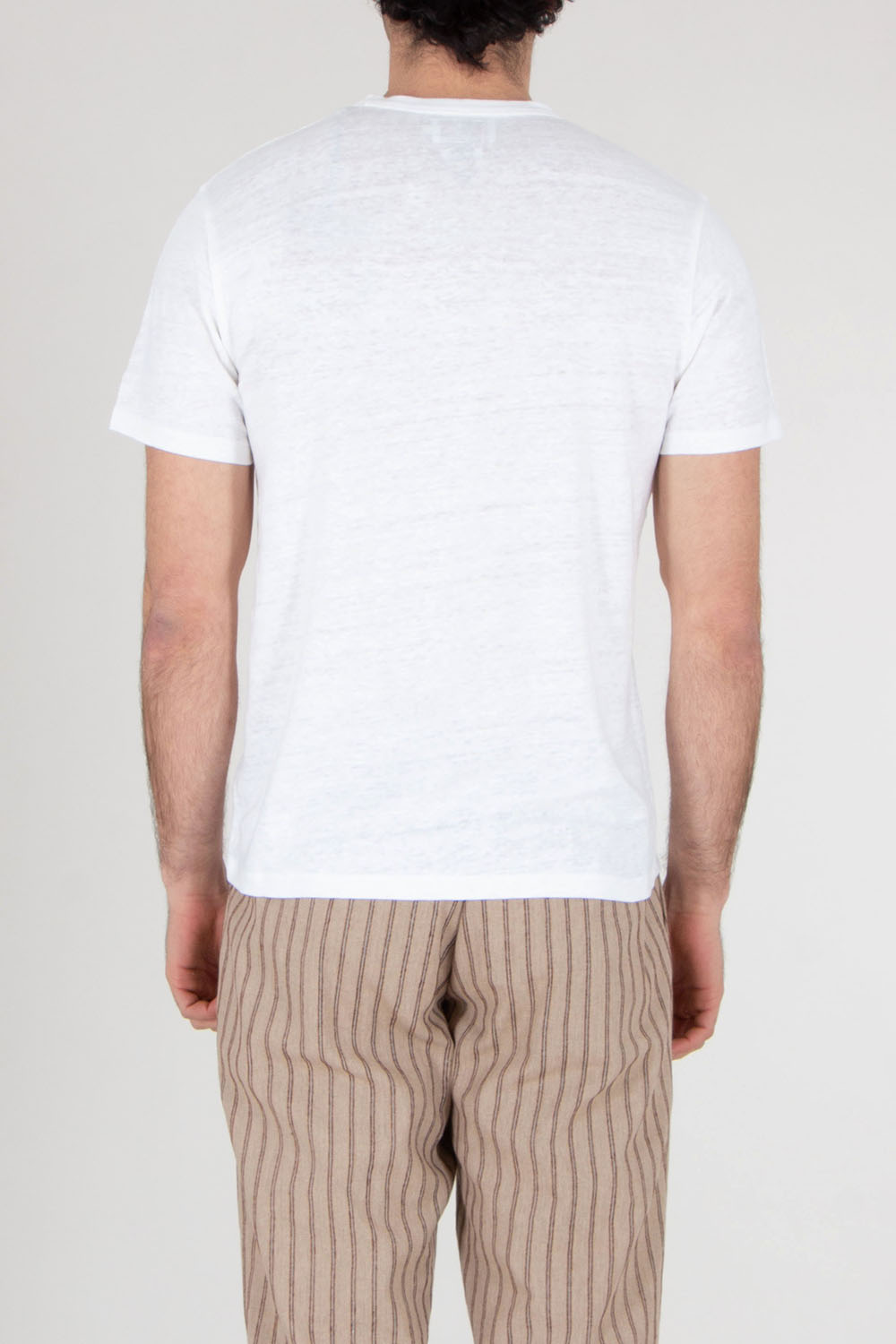 MC 2 SAINT BARTH Regular fit short sleeve Linen T-Shirt Ecsta