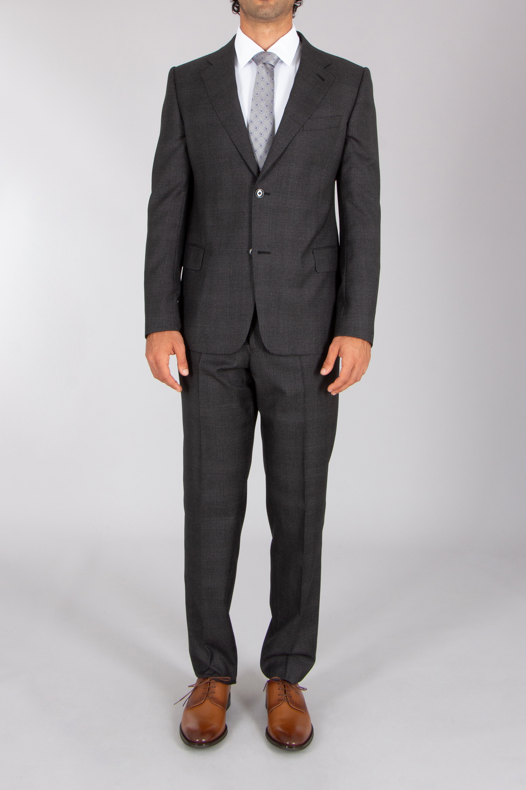 EMPORIO ARMANI Regular Fit Micro Pattern Virgin Wool Suit Executive Line Formelle Kleidung, Anzug, Smoking, Mantel, Blazer