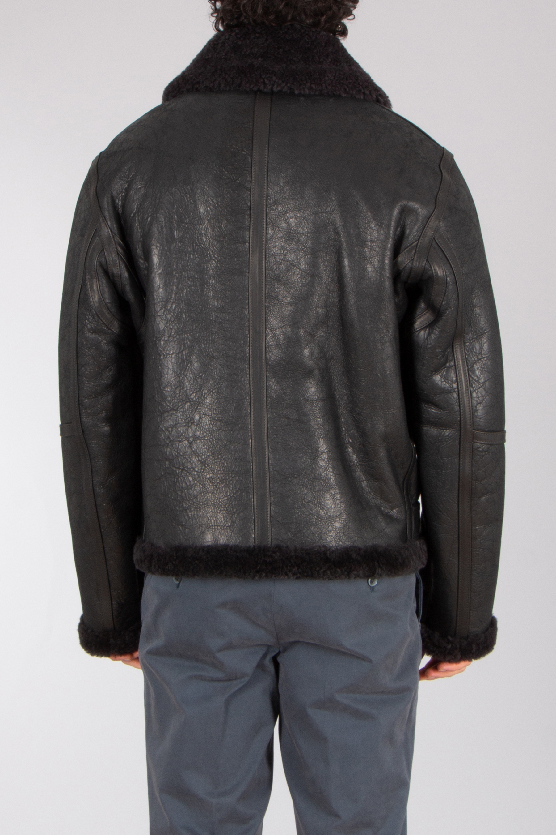 BELSTAFF Casual Fit Aviator Shearling Jacket Wilder Bekleidung, Mantel, Jacke, Jacke aus Leder
