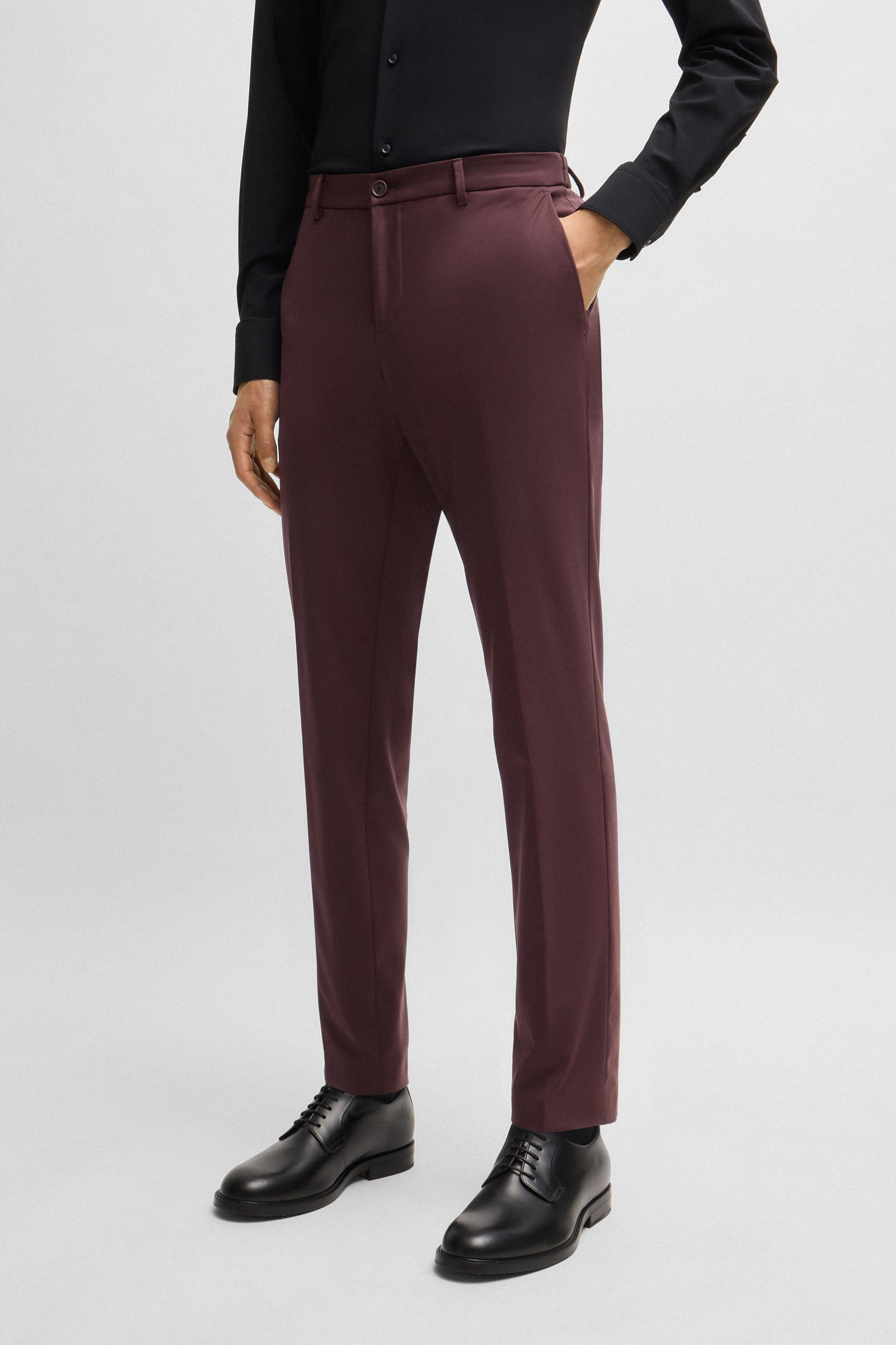 BOSS Slim Fit Performance-Stretch Jersey Pants P-Genius