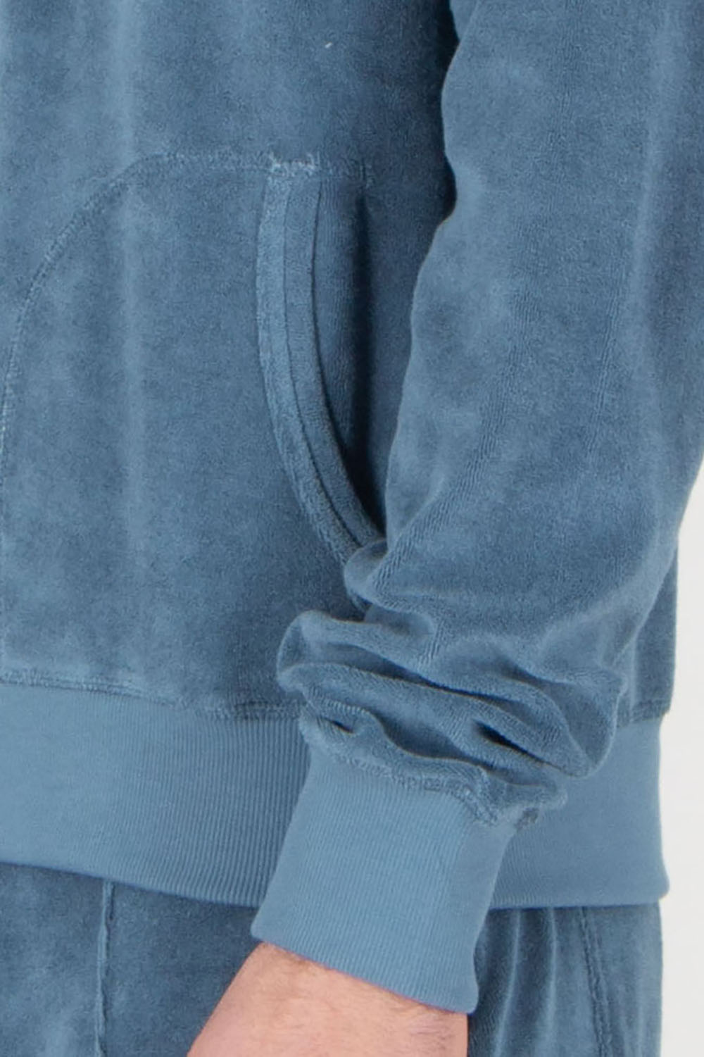 AURÉLIEN Cotton Blend Terry Zip Hoodie 