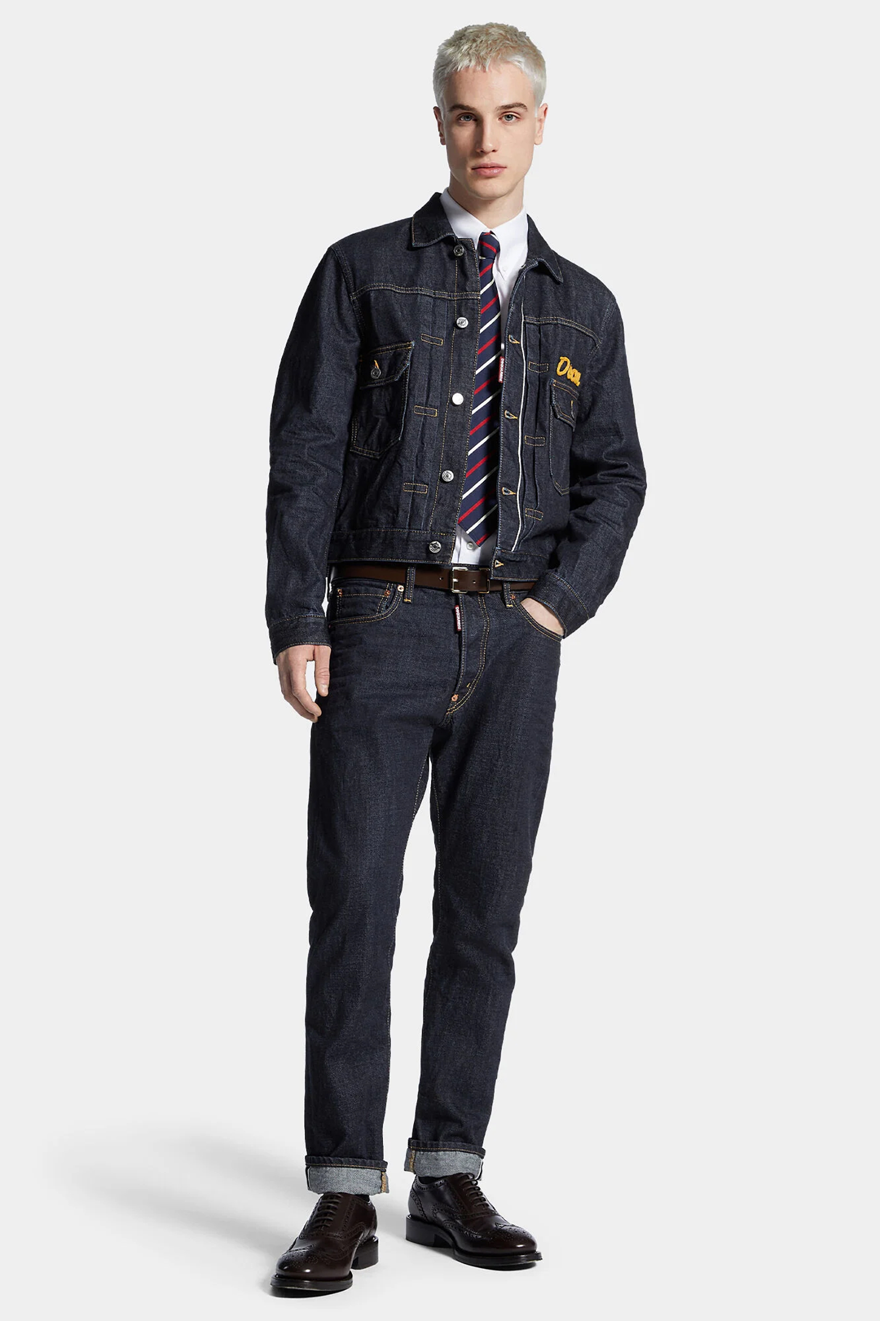 DSQUARED2 Slim Fit Cimosa Authentic Japanese Selvedge Denim Dean Jeans DSQUARED2 Slim Fit Cimosa Authentic Japanese Selvedge Denim Dean Jeans