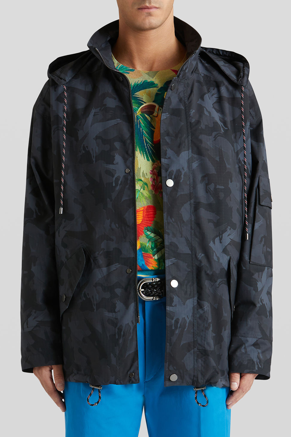 ETRO Pegaso Camouflying Print Ripstop Jacket
