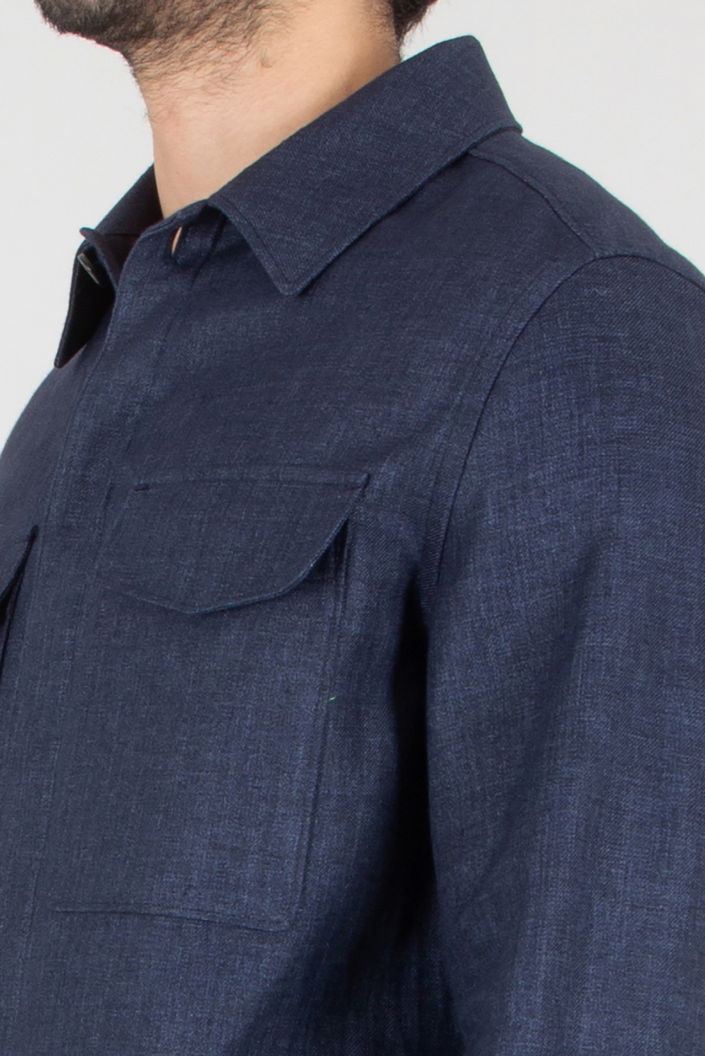 AGNONA Regular Fit Linen Overshirt