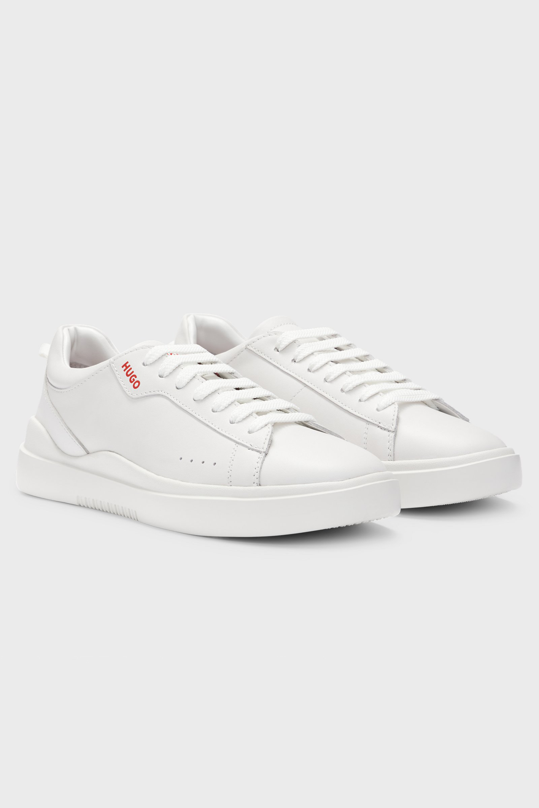 HUGO Leather Sneakers Blake Bekleidung, Schuhwerk, Schuh, Sneaker