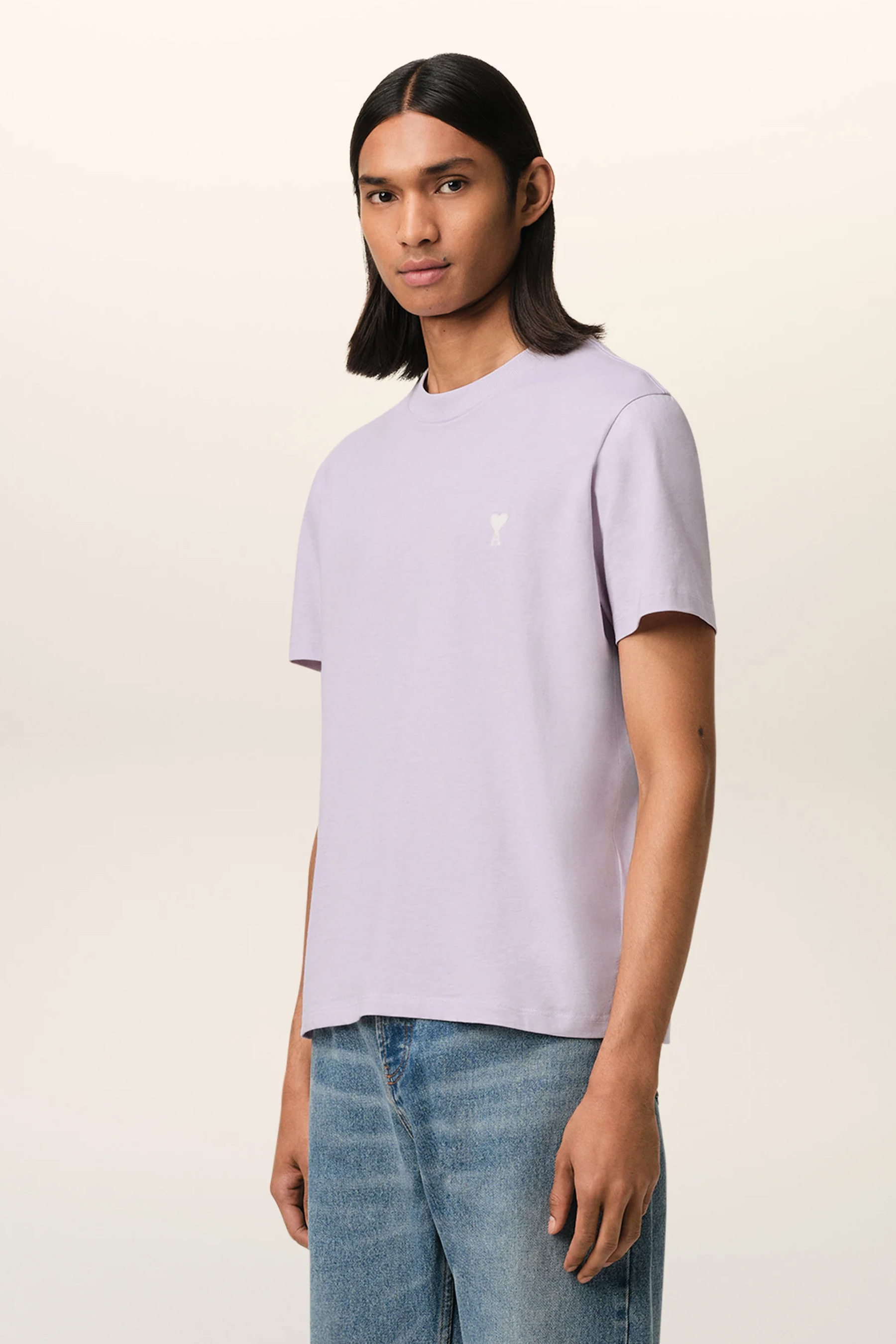 AMI PARIS Classic Fit Ami De Coeur Organic Cotton Jersey T-Shirt AMI PARIS Classic Fit Ami De Coeur Organic Cotton Jersey T-Shirt