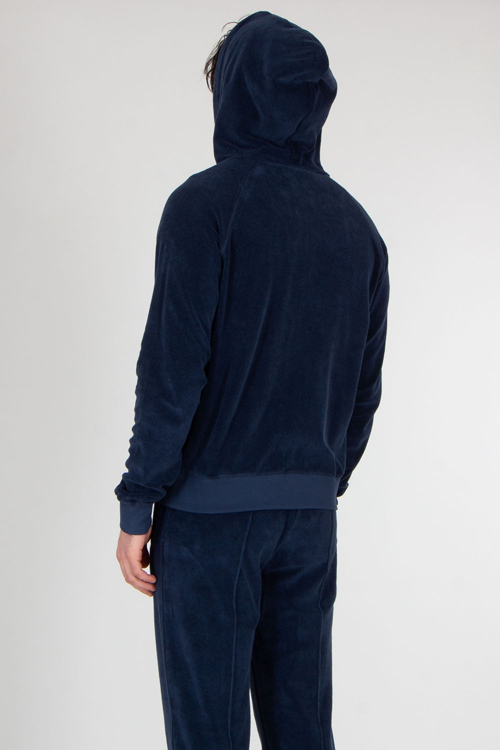 AURÉLIEN Cotton Blend Terry Zip-Hoodie 