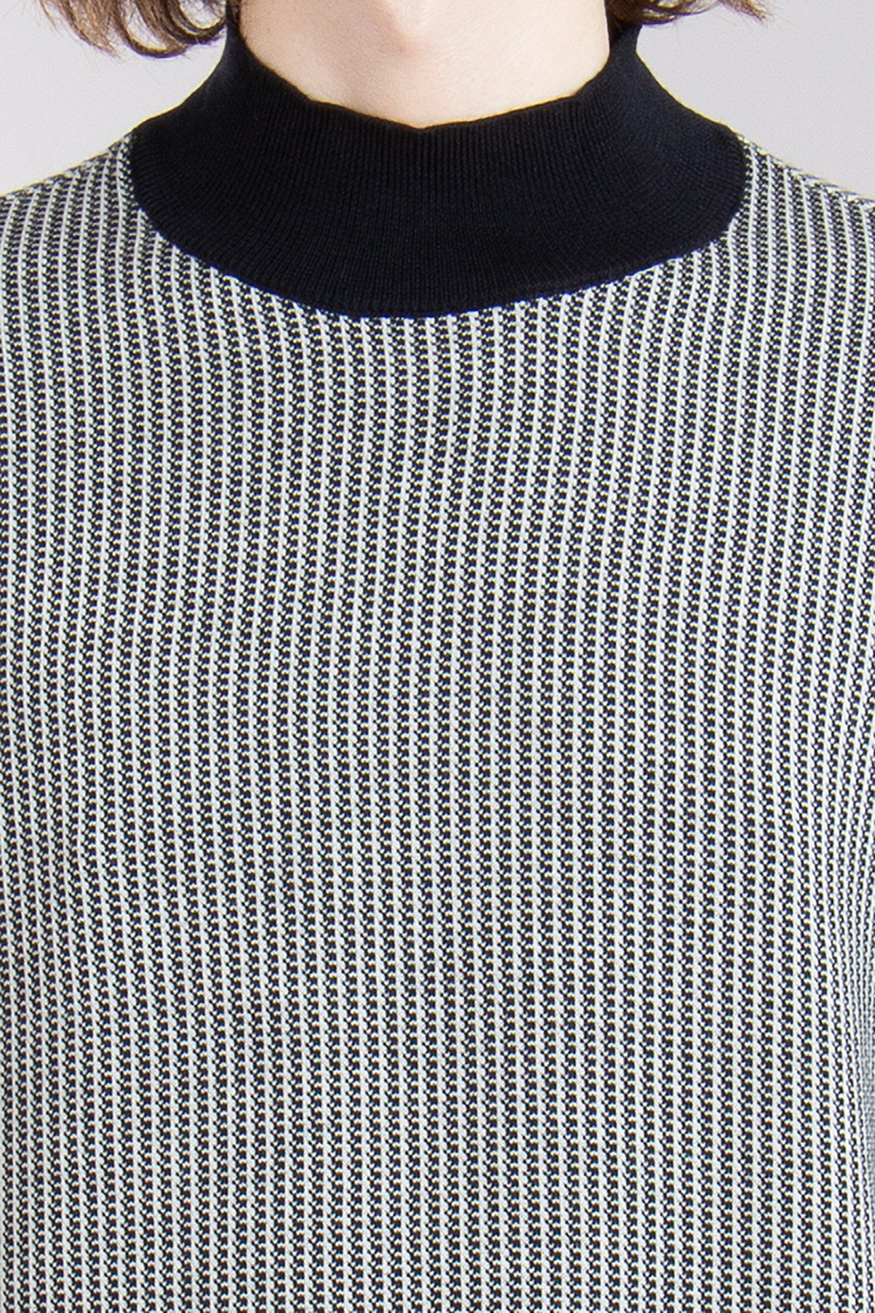 EMPORIO ARMANI Micro Pattern Virgin Wool Jacquard Sweater EMPORIO ARMANI Micro Pattern Virgin Wool Jacquard Sweater
