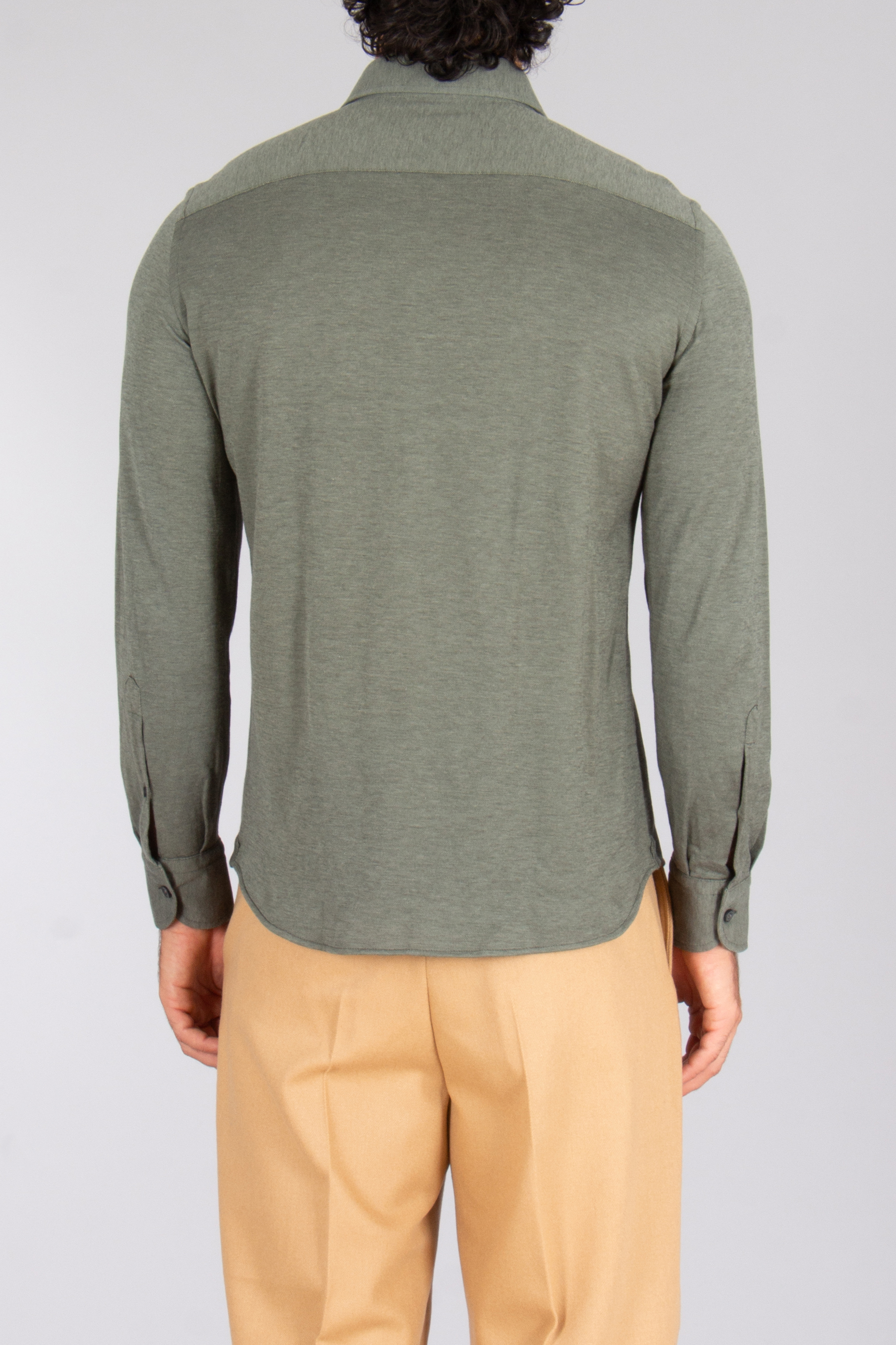 SONRISA Regular Fit Cotton-Lyocell Piqué Shirt Langarm, Ärmel, Erwachsener, Mann, Person