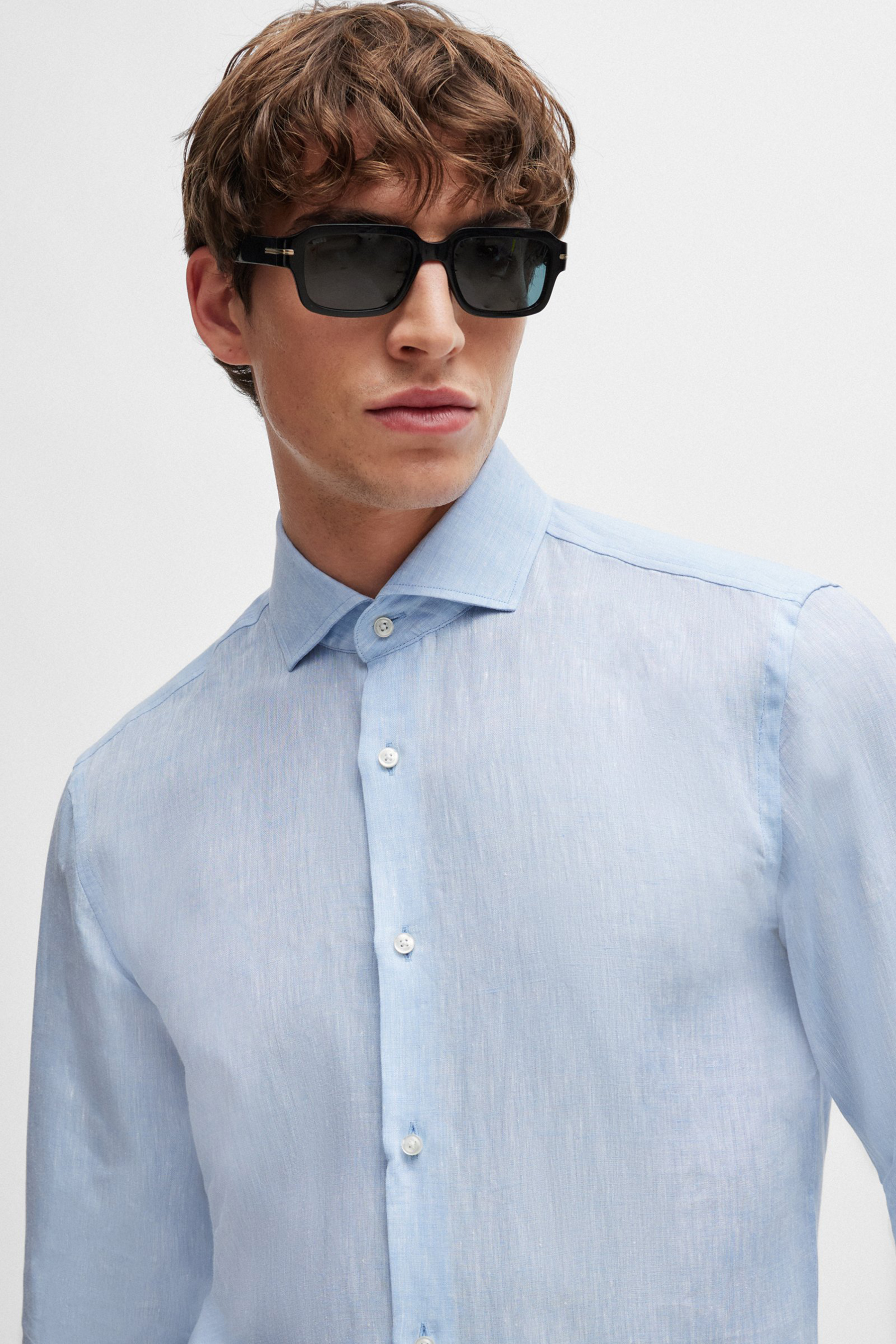 BOSS Slim Fit Linen Shirt H-Hank BOSS Slim Fit Linen Shirt H-Hank