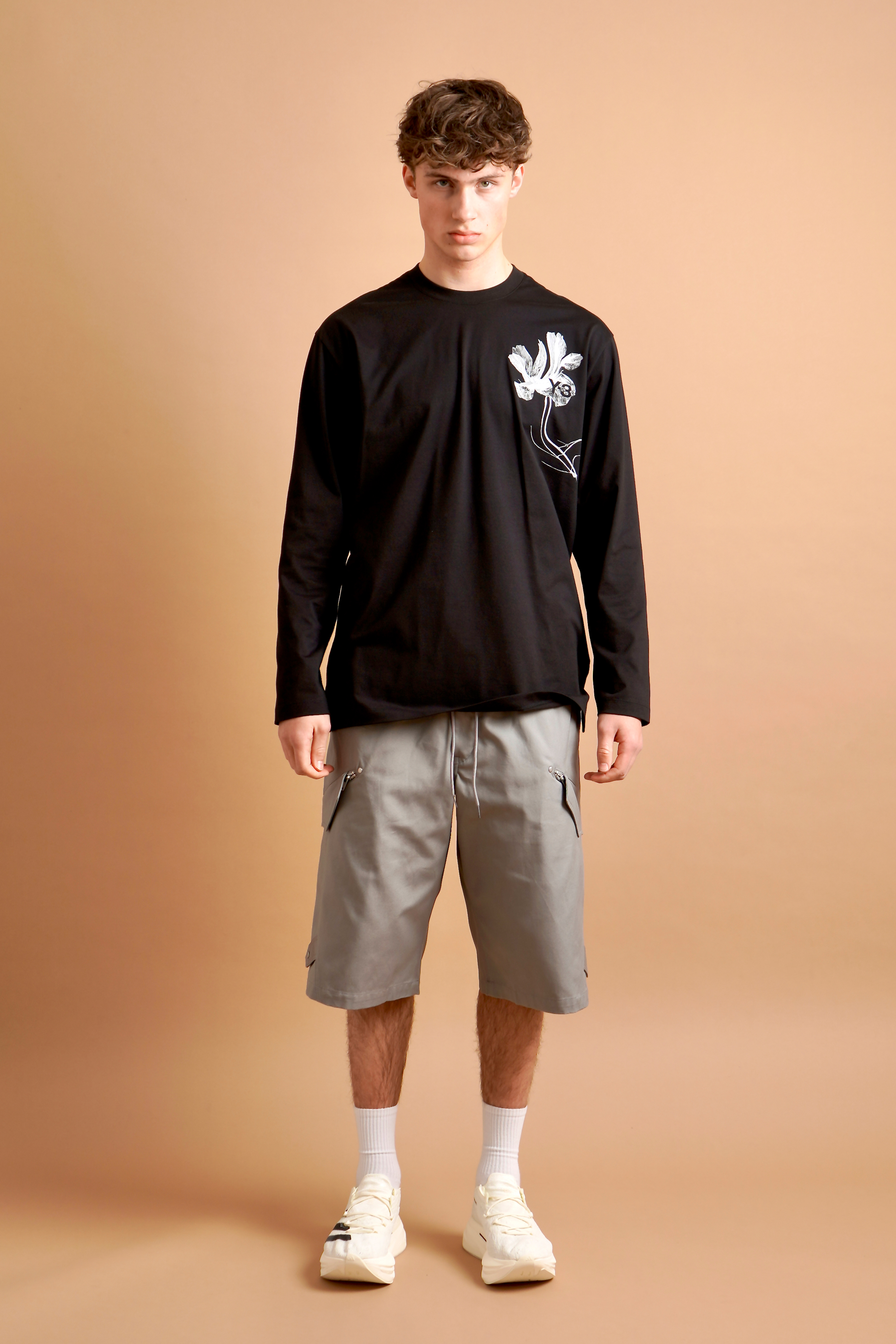 Y-3 Graphic Cotton Long Sleeve T-Shirt Y-3 Graphic Cotton Long Sleeve T-Shirt