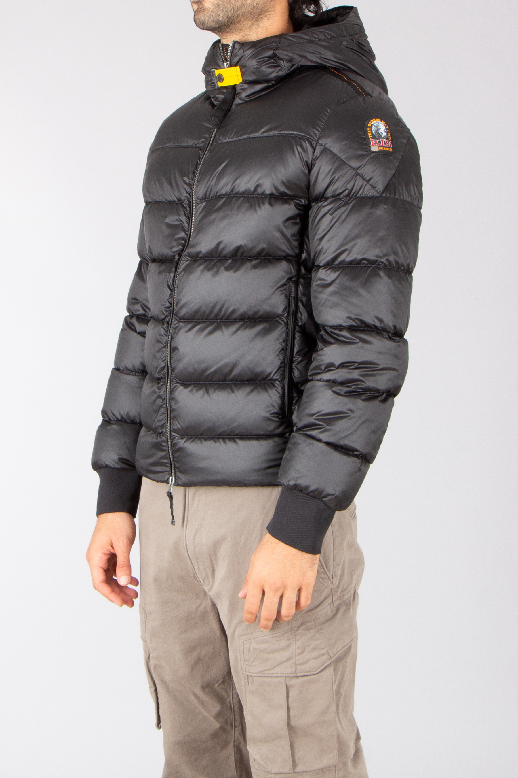 PARAJUMPERS Regular Fit Nylon Blend Twill Hooded Down Bomber Jacket Pharrell Mantel, Jacke, Erwachsener, Mann, Person