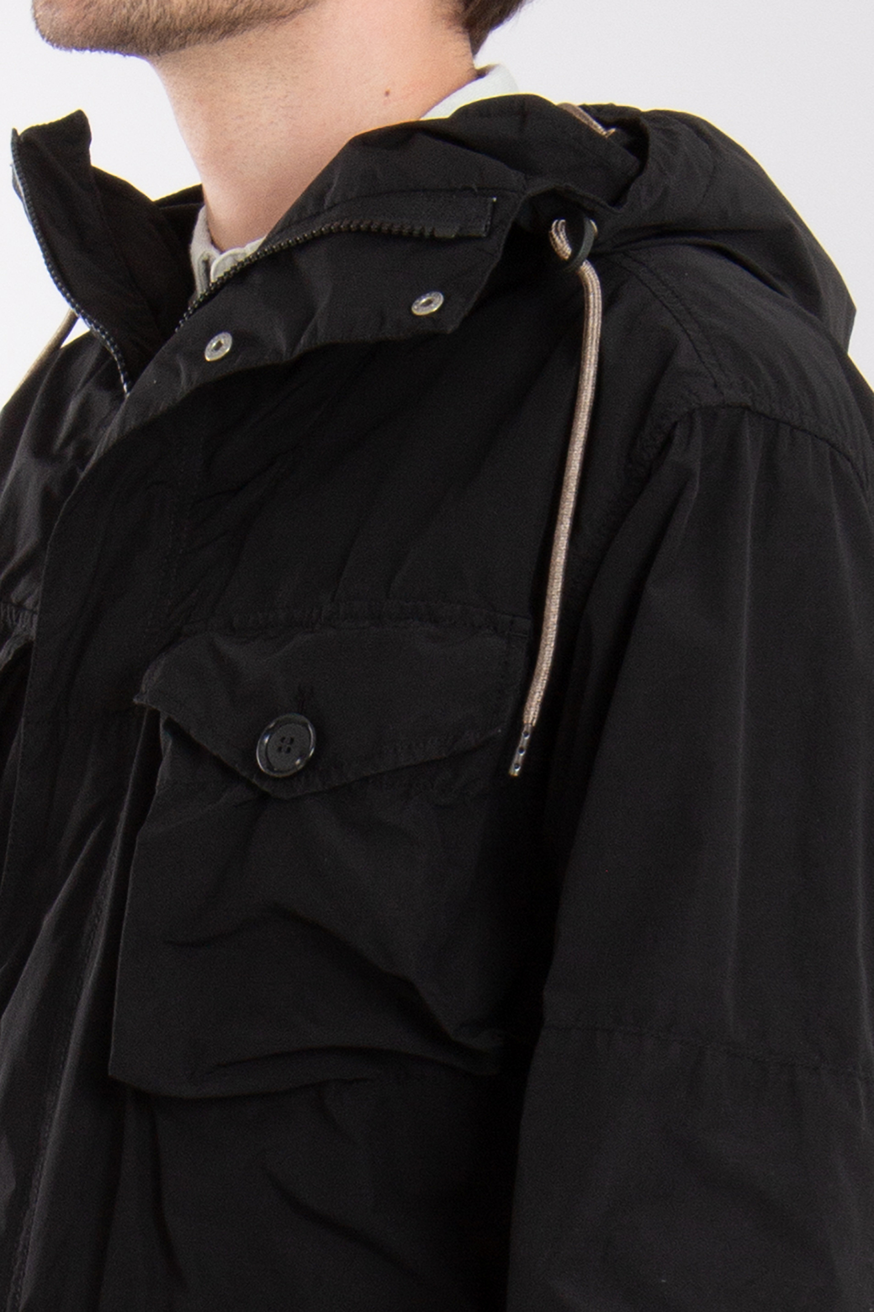 ASPESI Hooded Technical Fabric Parka ASPESI Hooded Technical Fabric Parka