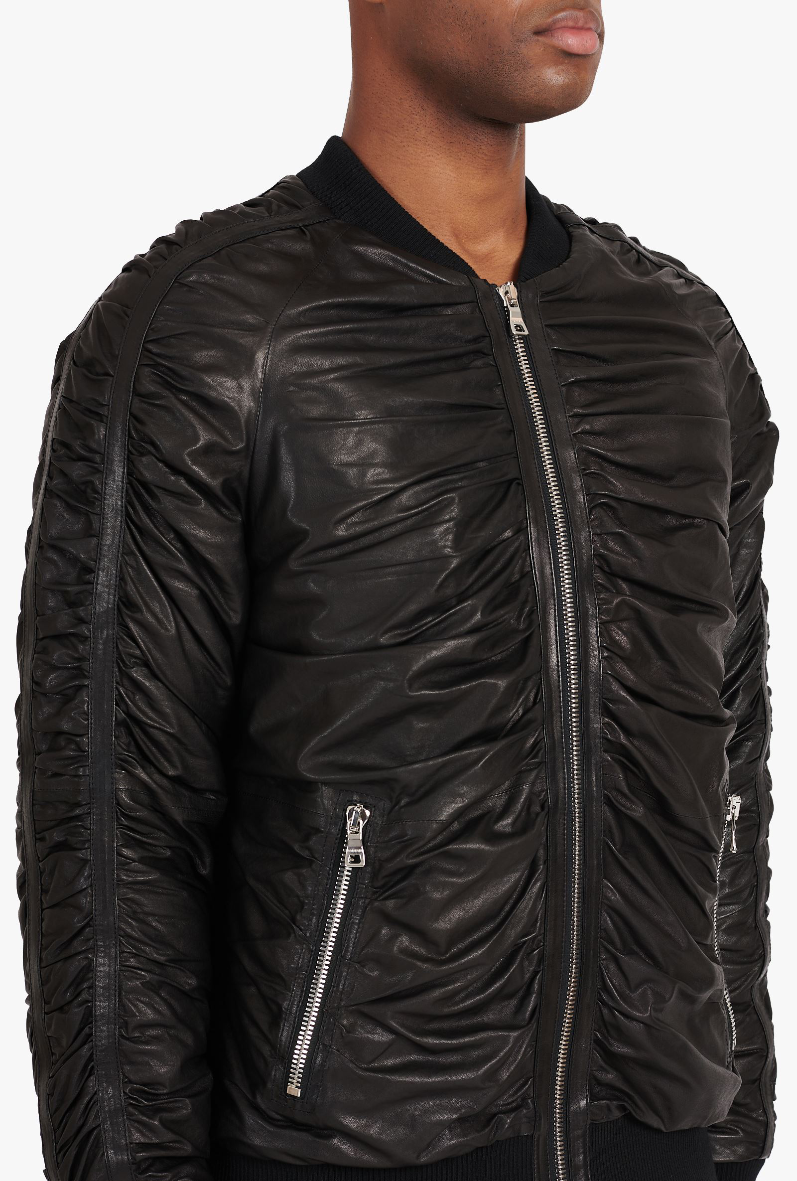 BALMAIN Leather Bomber Jacket BALMAIN Leather Bomber Jacket