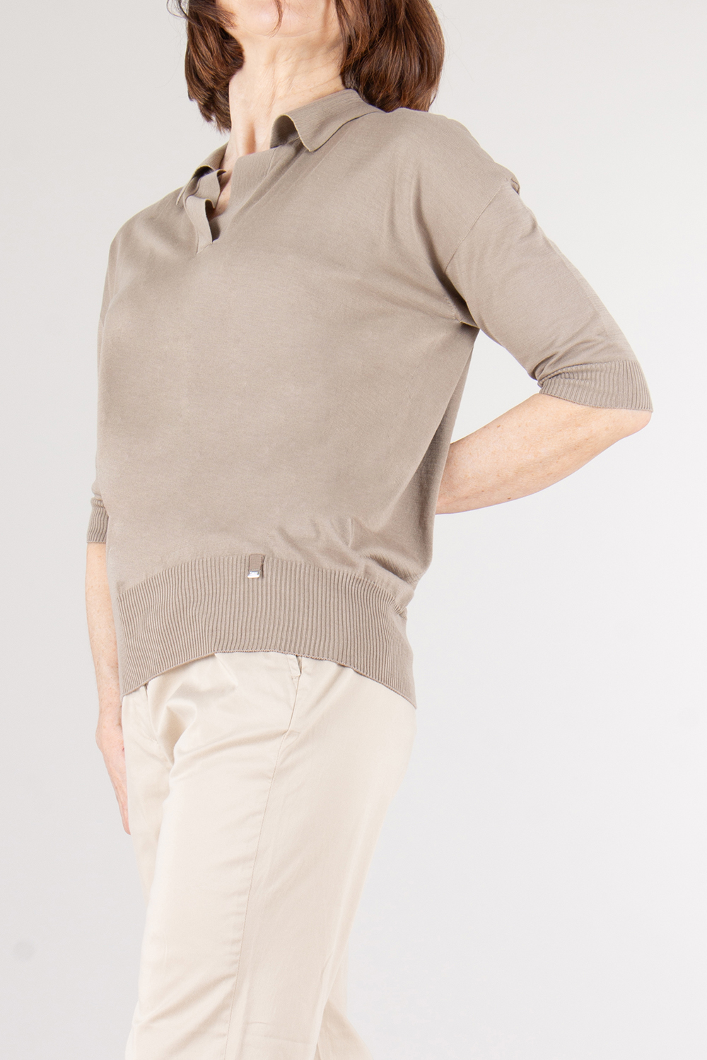 HERNO Regular Fit Cotton Lyocell Polo Shirt