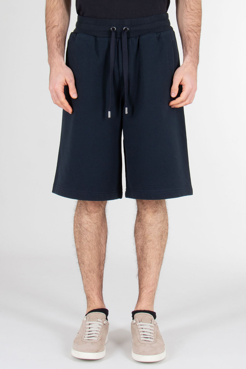 DOLCE & GABBANA Loose Fit Pacth Cotton Jersey Shorts