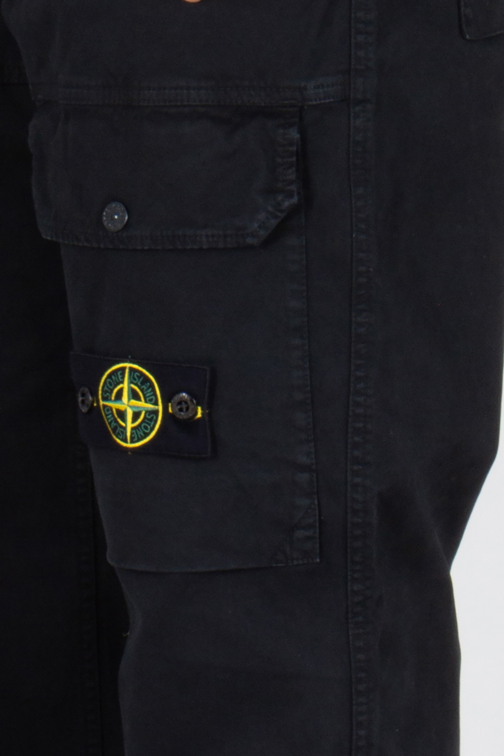 STONE ISLAND Loose Fit OLD Effect Organic Cotton Stretch Broken Twill Cargo Pants