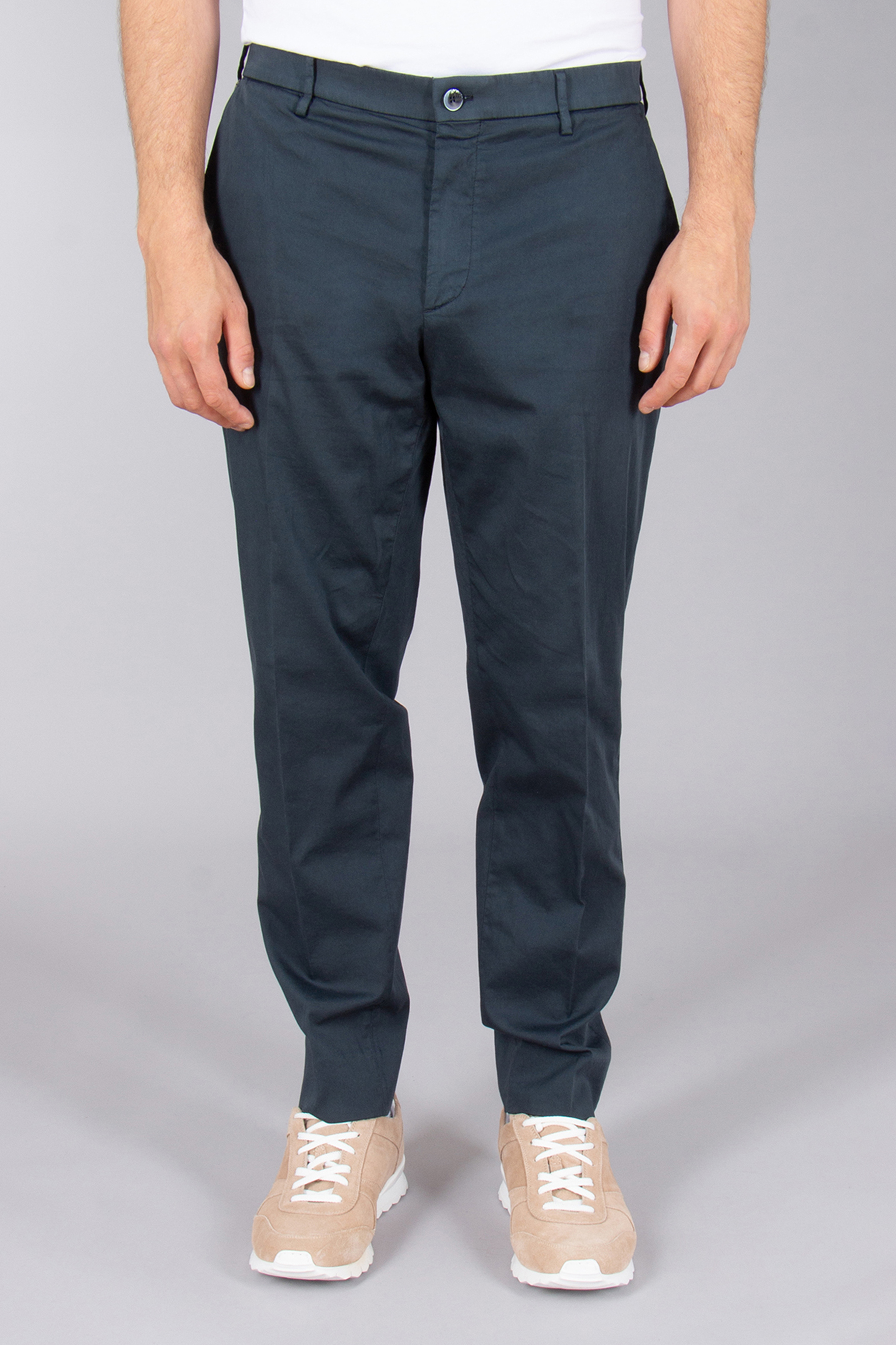 GTA Slim Fit Cotton-Silk Strech Pants Davide