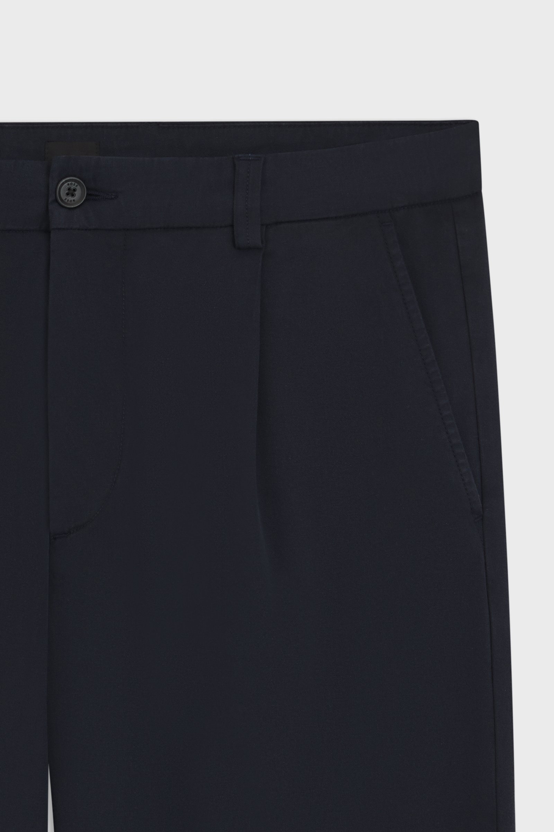 BOSS Tapered Fit Brushed Lyocell-Cotton Blend Stretch Twill Pants C-Kerin Bekleidung, Kurze Hosen, Hosen, Rock