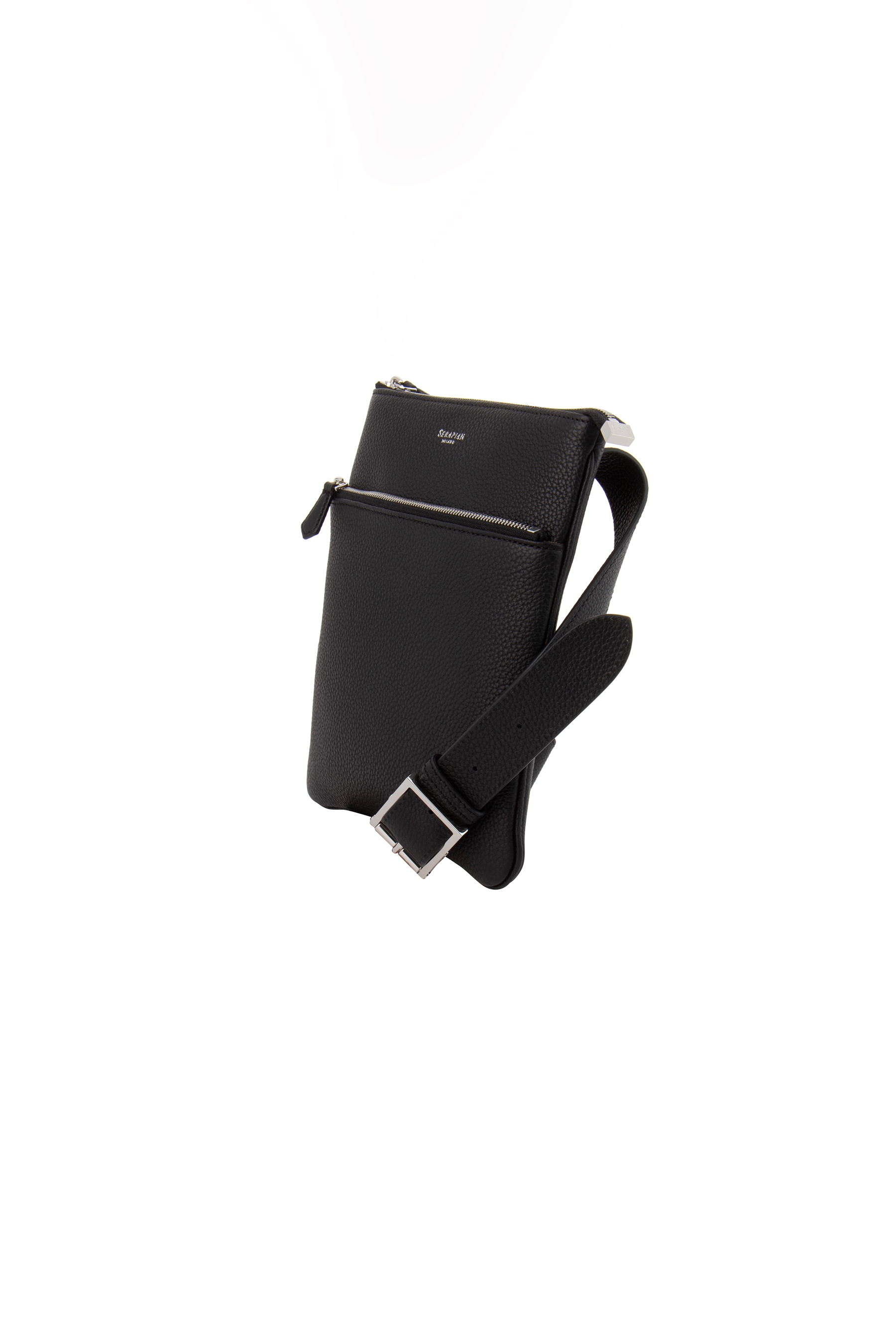 SERAPIAN Flat Cashmere Leather Messenger Bag SERAPIAN Flat Cashmere Leather Messenger Bag