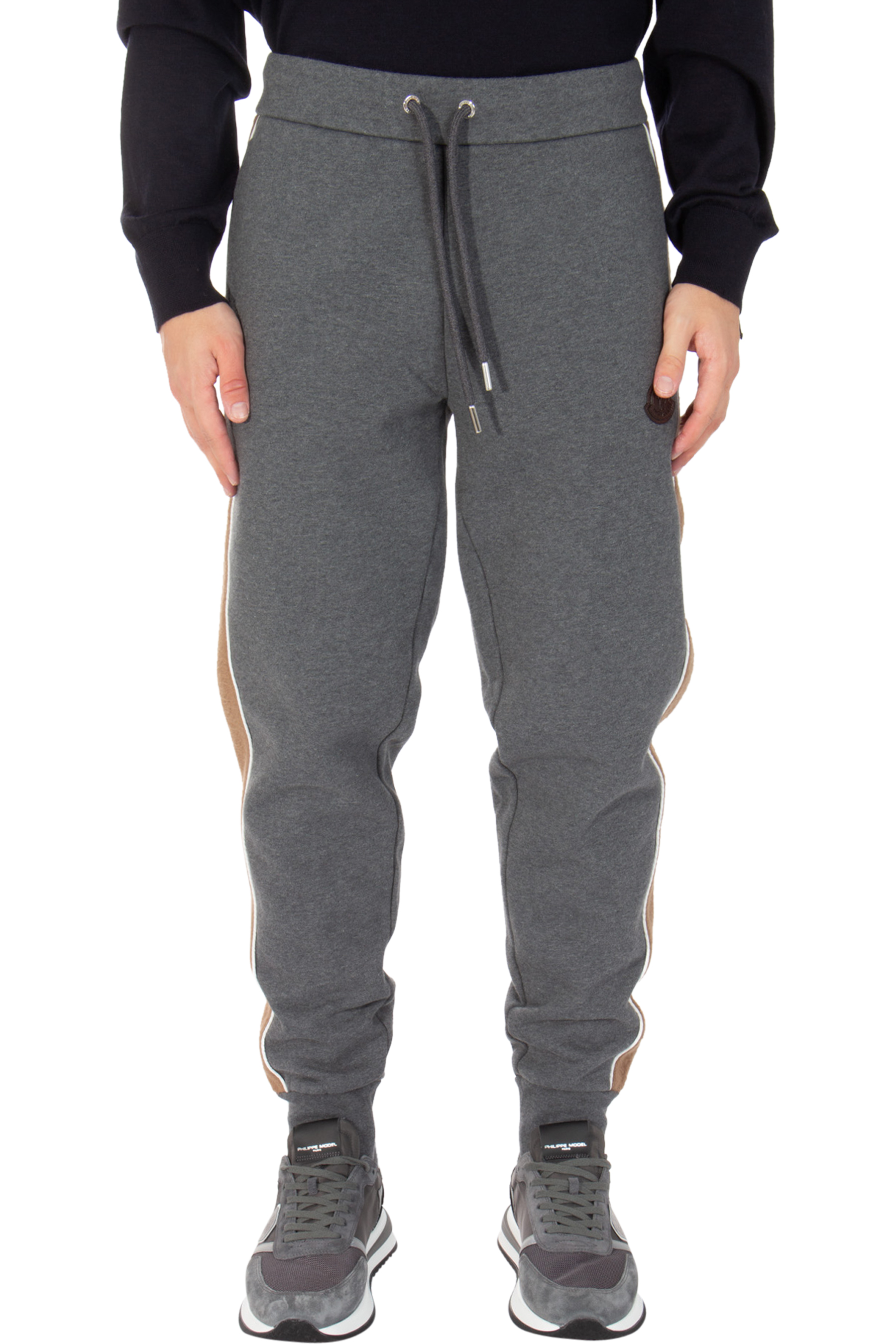 MONCLER Colourblock Cotton Blend Sweatpants