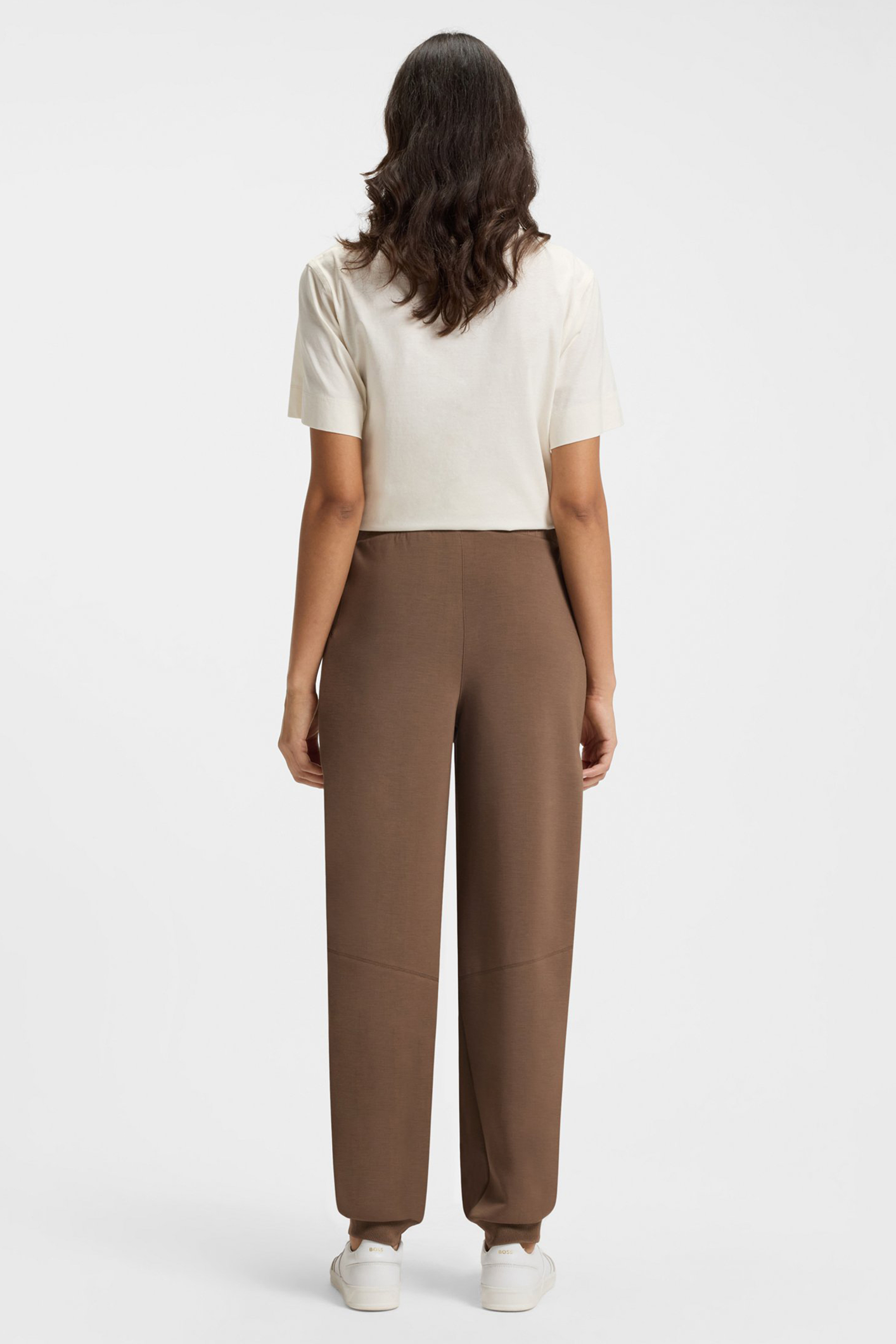 BOSS Relaxed Fit Modal Blend Stretch Jersey Sweatpants Edarea Hosen, Erwachsener, Weiblich, Person, Frau