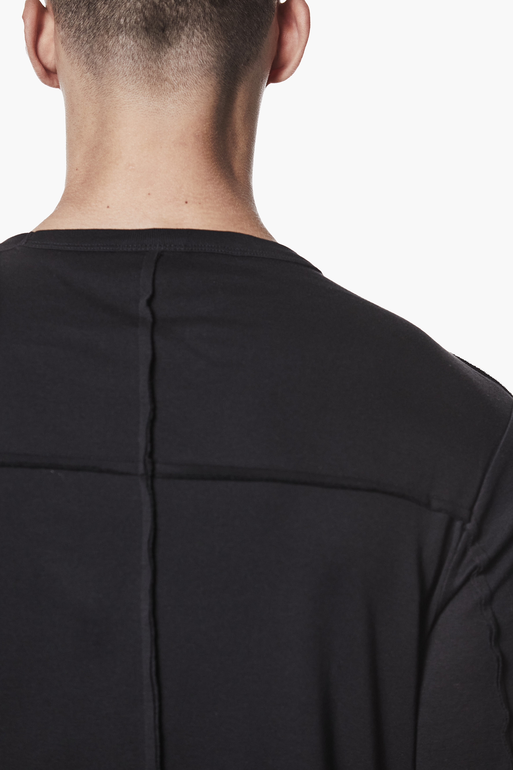 THOM KROM Slim Fit Cotton Jersey Long-Sleeve T-Shirt Hals, Person, Erwachsener, Männlich, Mann
