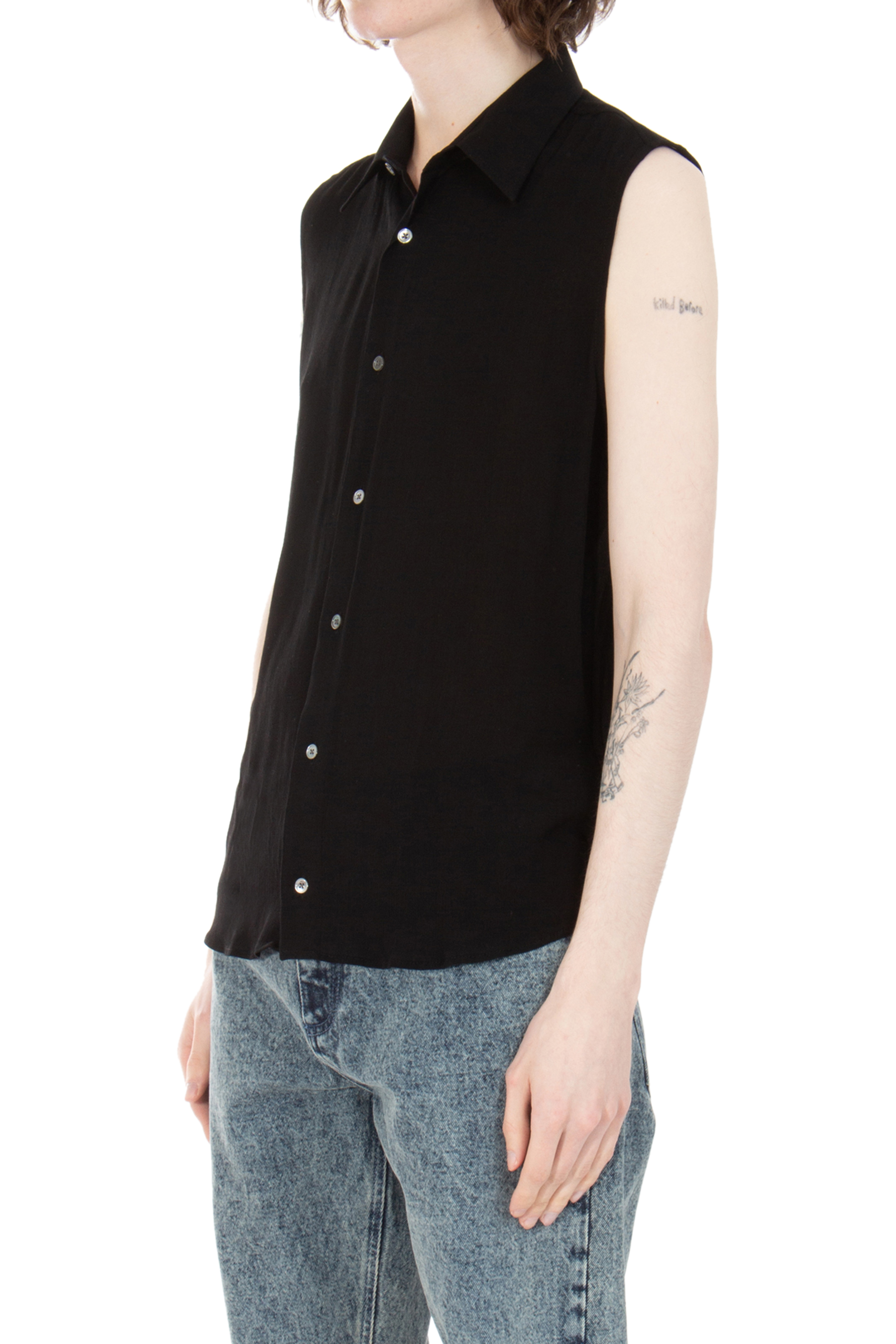 AMI PARIS Sleeveless Viscose Shirt AMI PARIS Sleeveless Viscose Shirt