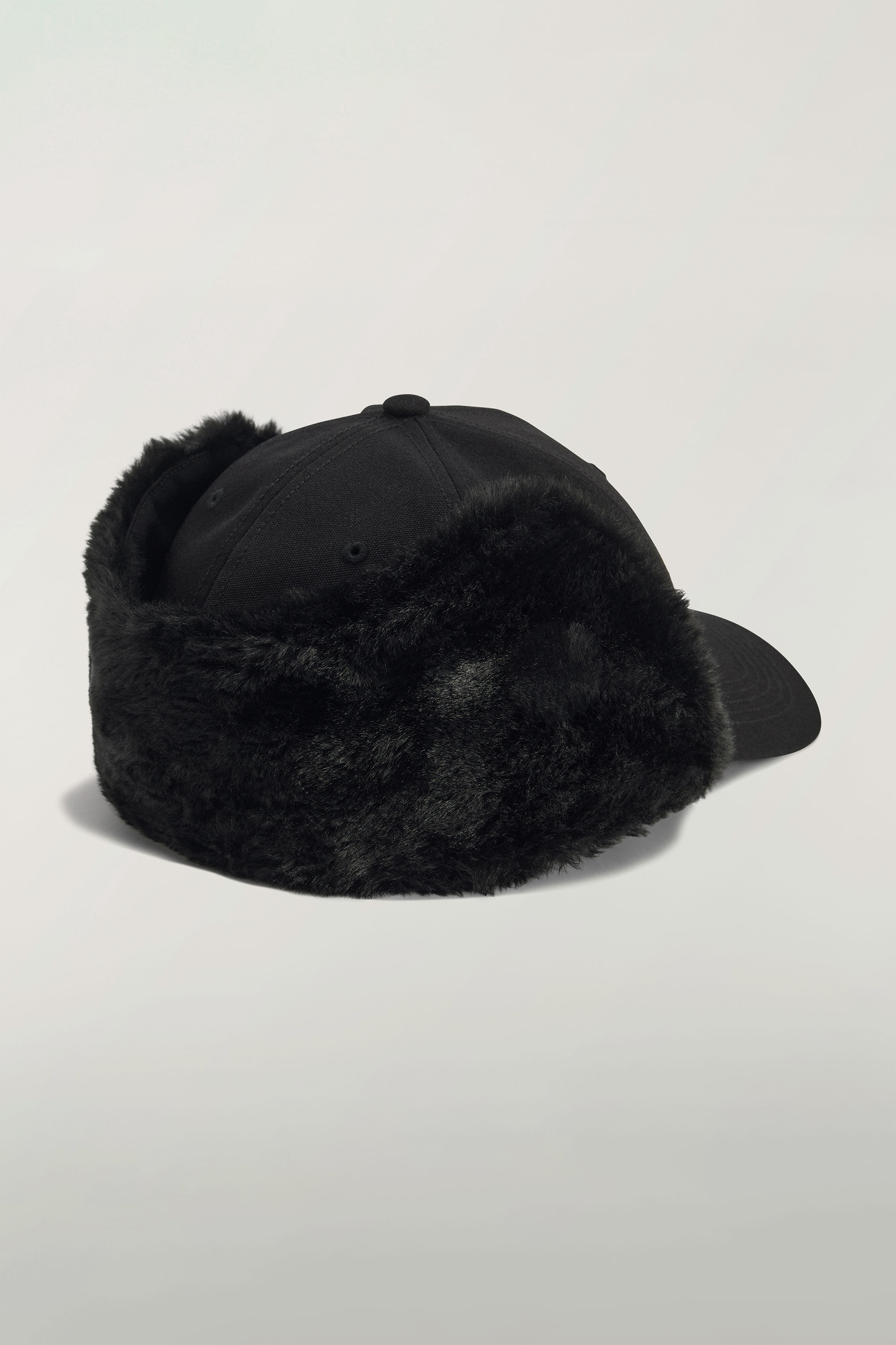 Y-3 Faux Fur Lined Recyceld Polyester Winter Cap Baseball-Kappe, Mütze, Kleidung, Hut