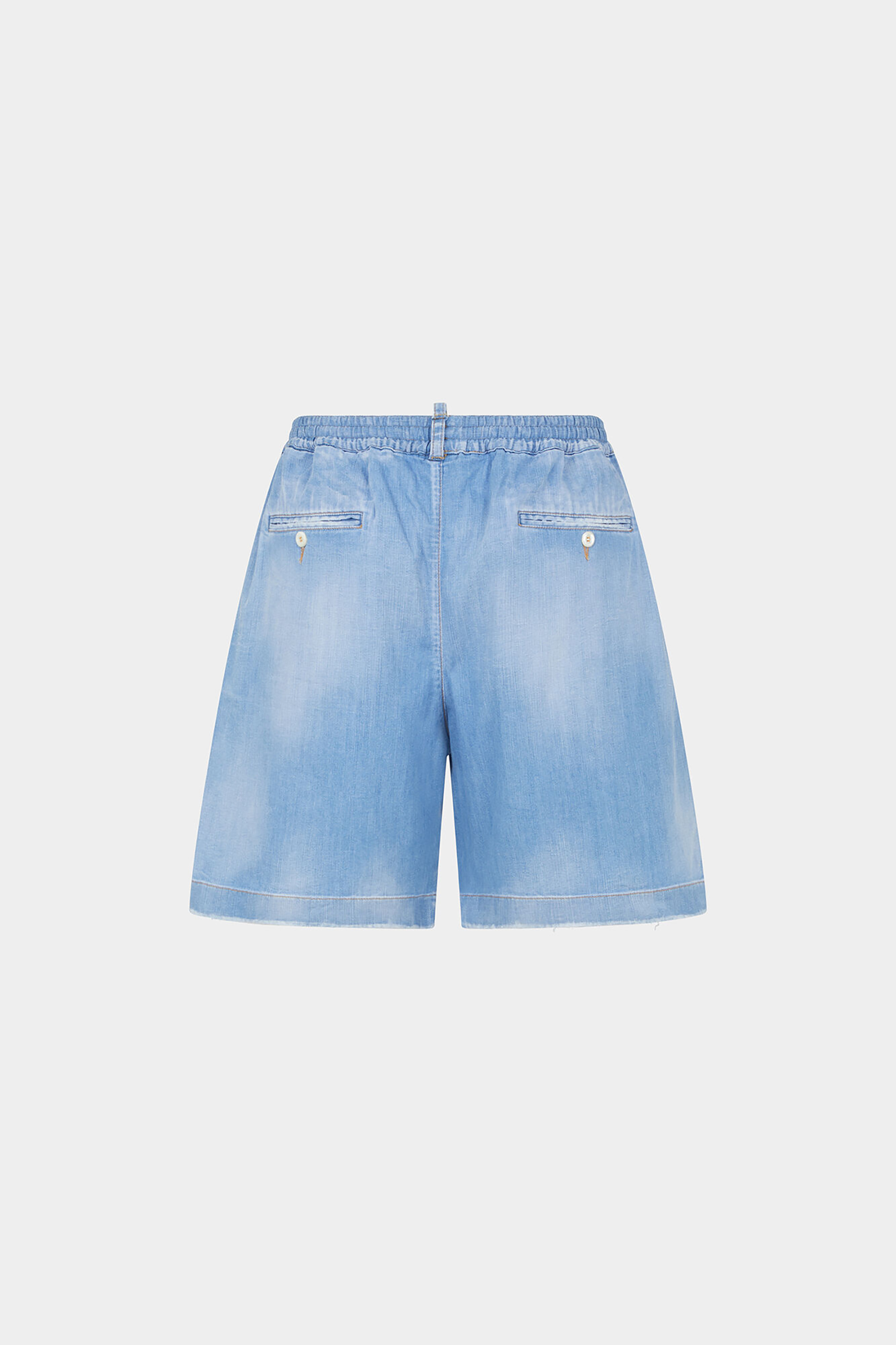 DSQUARED2 Light Wash Denim Stretch Boxer Shorts DSQUARED2 Light Wash Denim Stretch Boxer Shorts